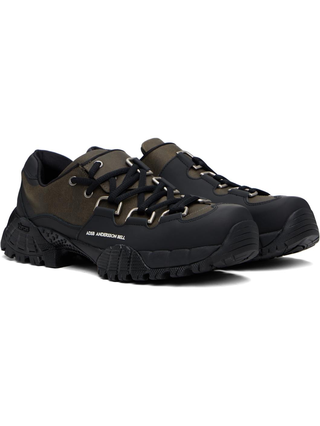 Black & Brown Trainer Diagonale Sneakers - 4