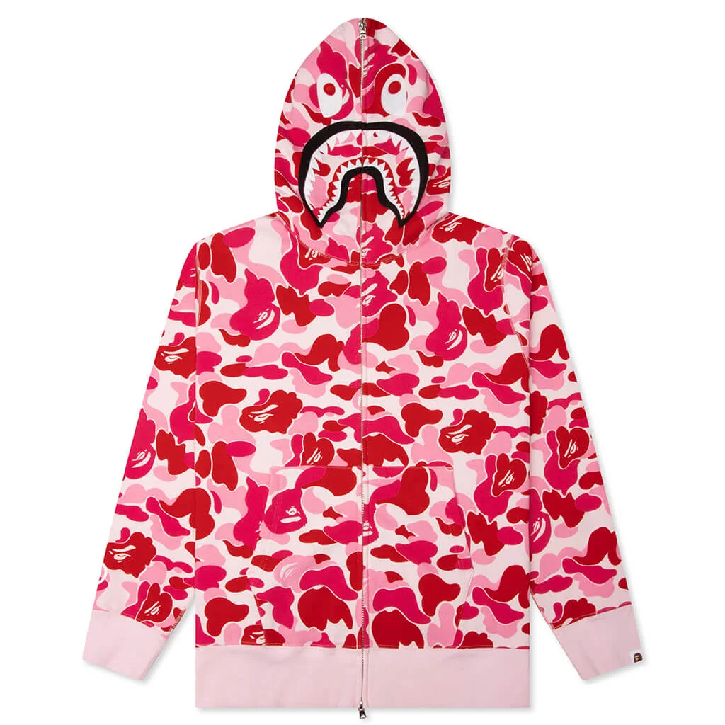 ABC CAMO 2ND SHARK FULL ZIP HOODIE - PINK - 1