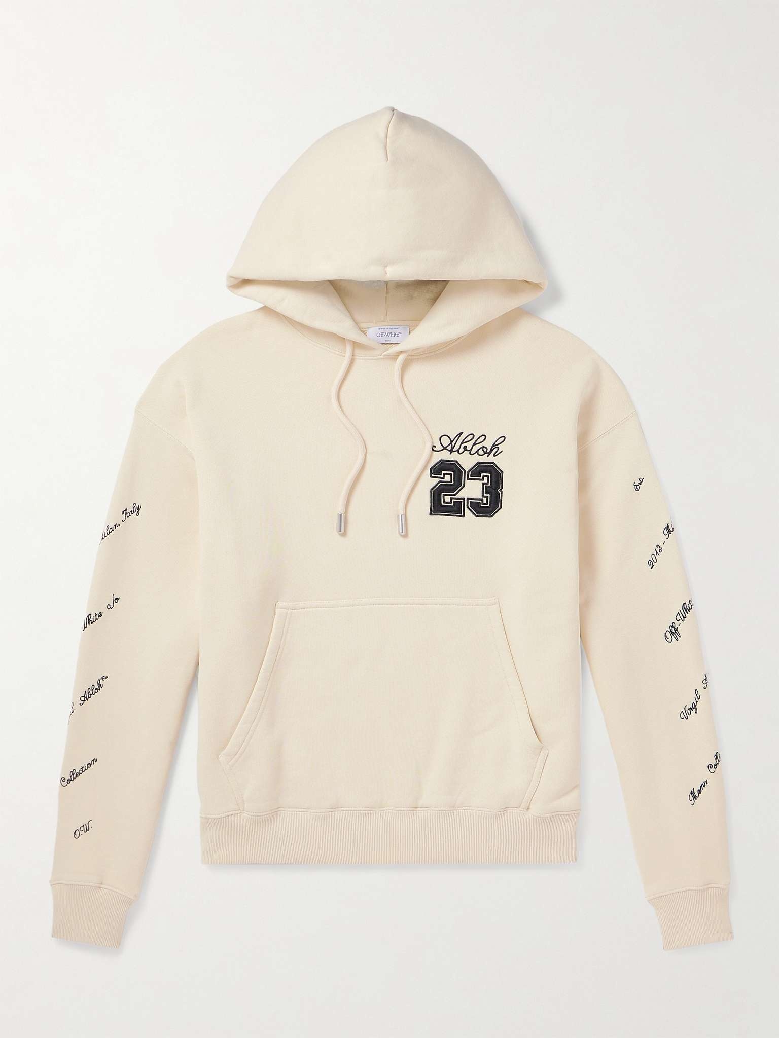 Embroidered Cotton-Jersey Hoodie - 1