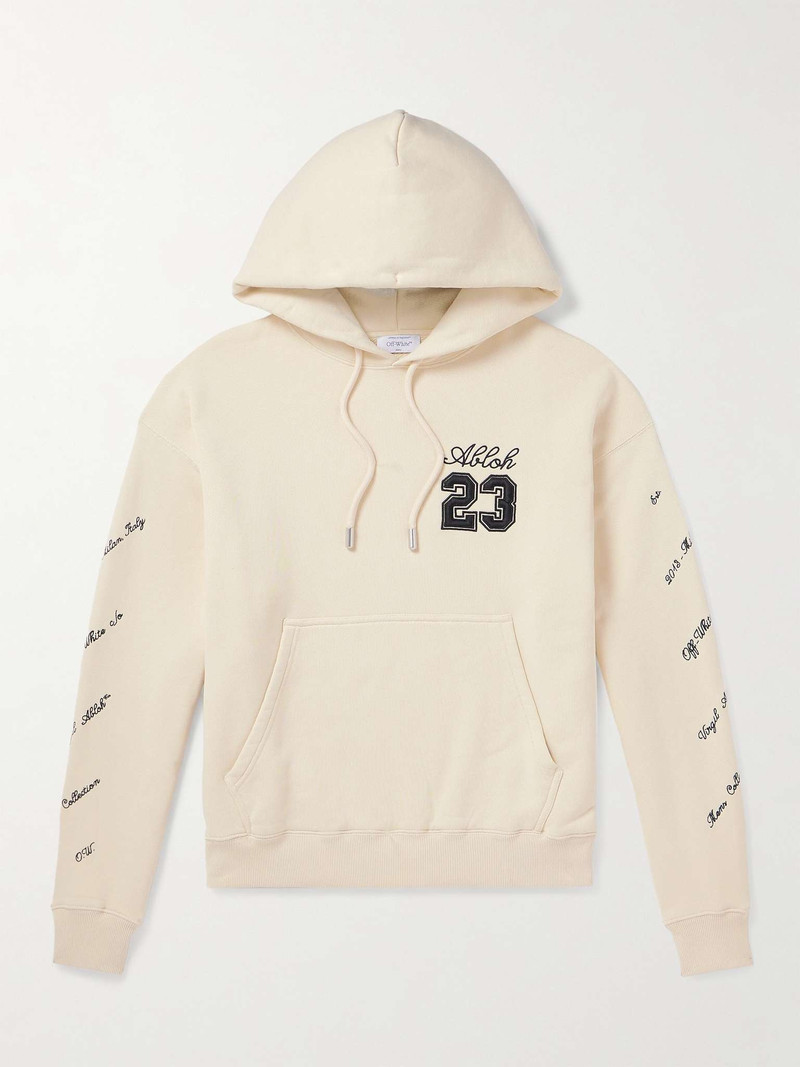 Embroidered Cotton-Jersey Hoodie 1