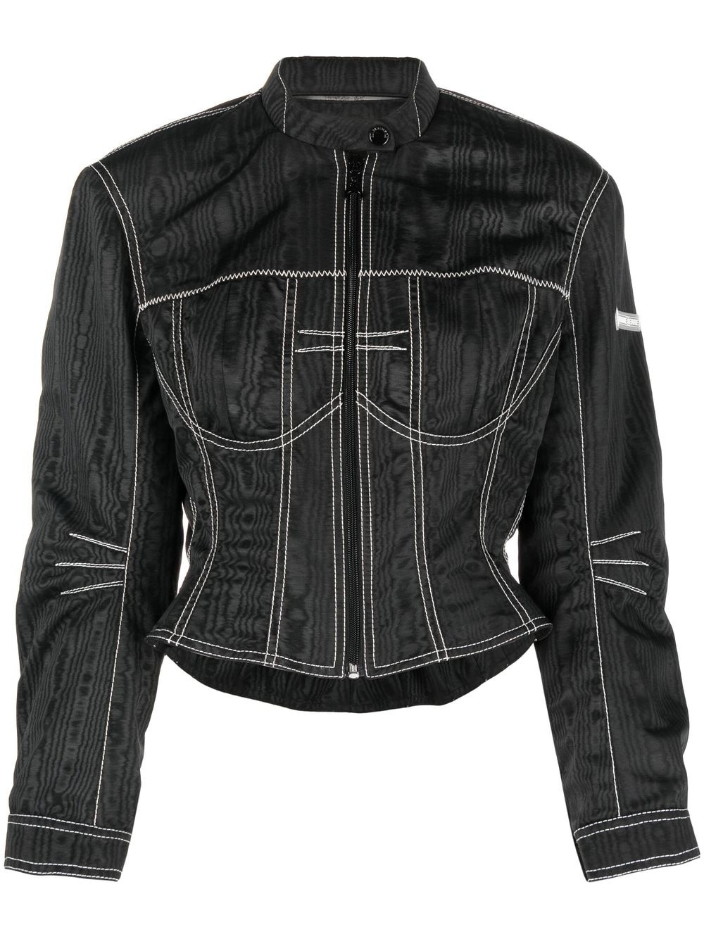 moiré-effect fitted jacket - 1