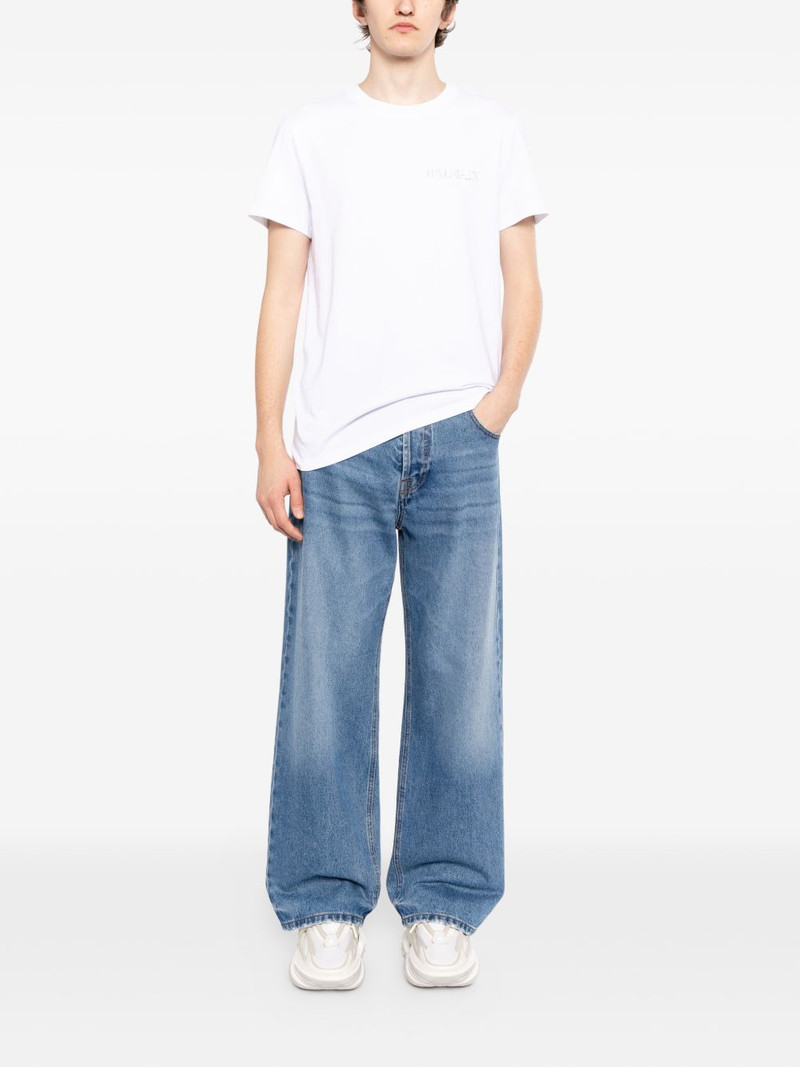 Balmain logo-patched crew neck T-shirts outlook