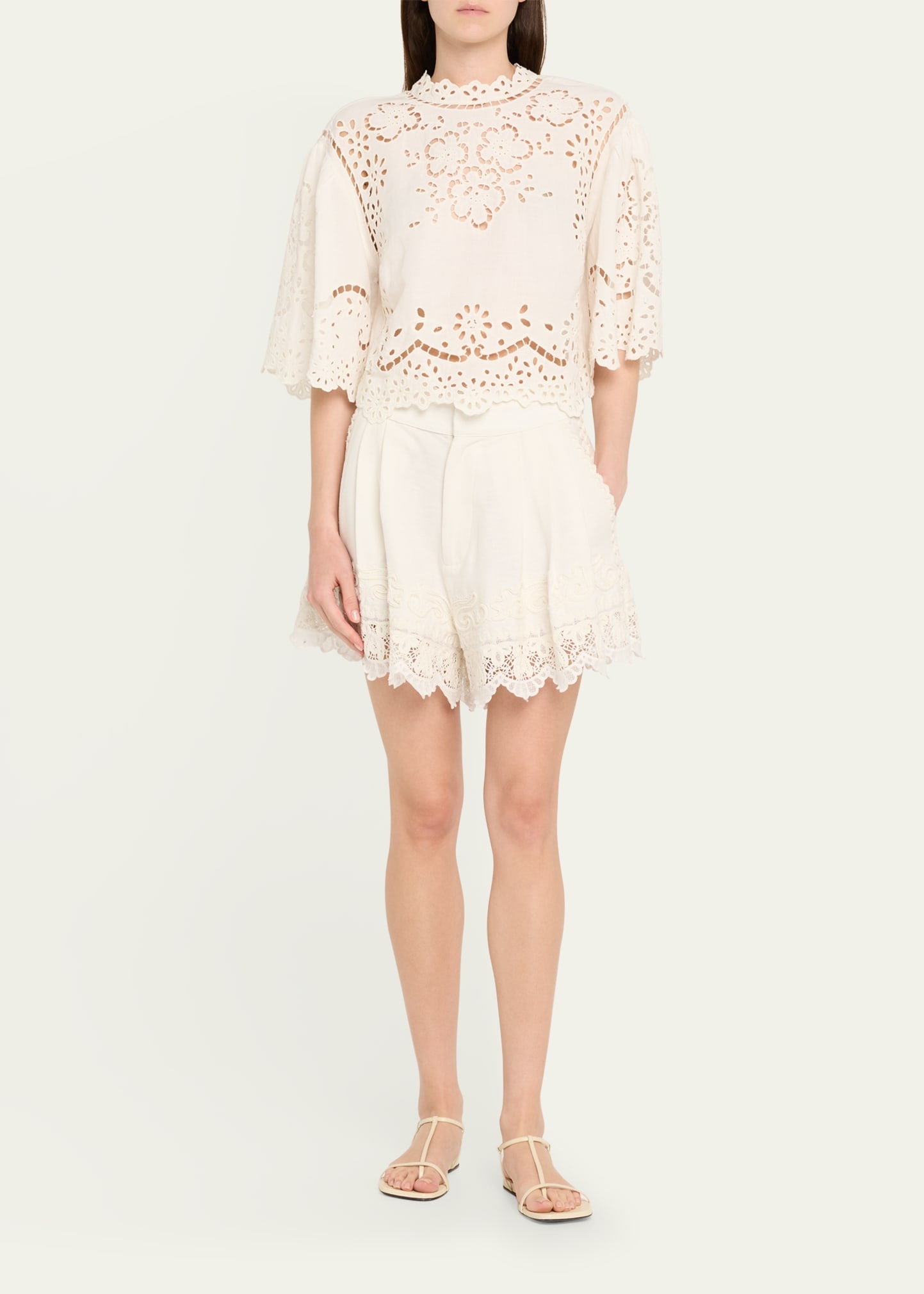 Lula Embroidered Short-Sleeve Top - 2