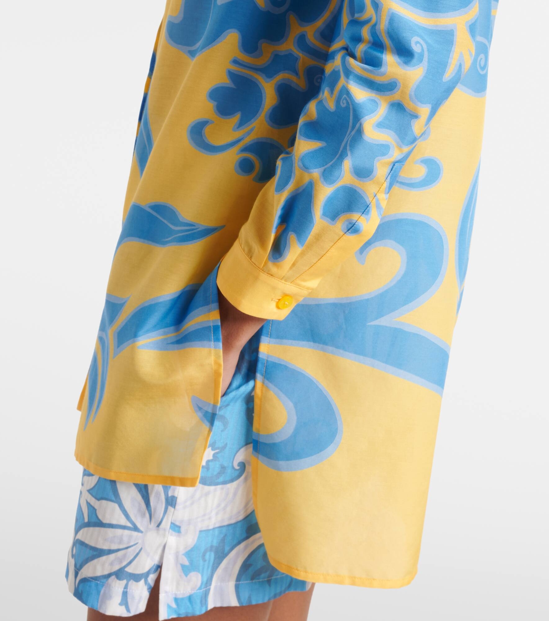 Printed cotton and silk shirt - 5