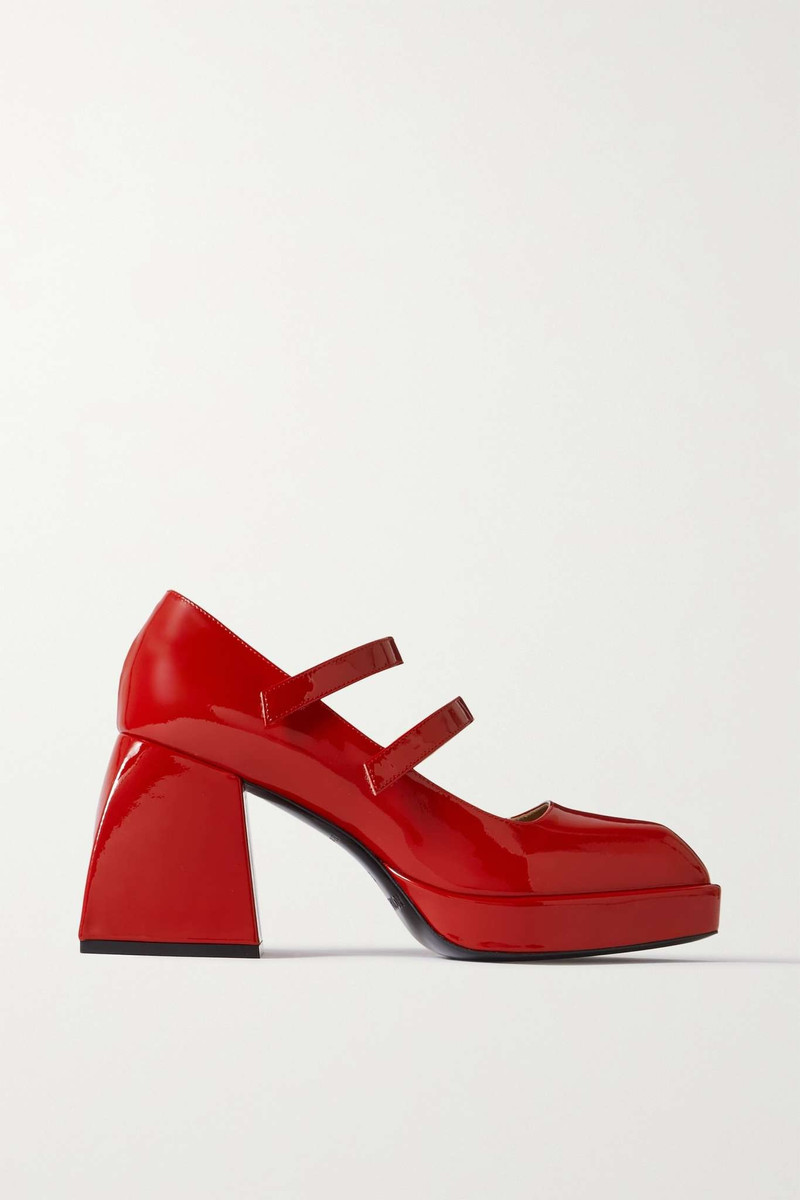 Bulla Babies patent-leather platform Mary Jane pumps - 1