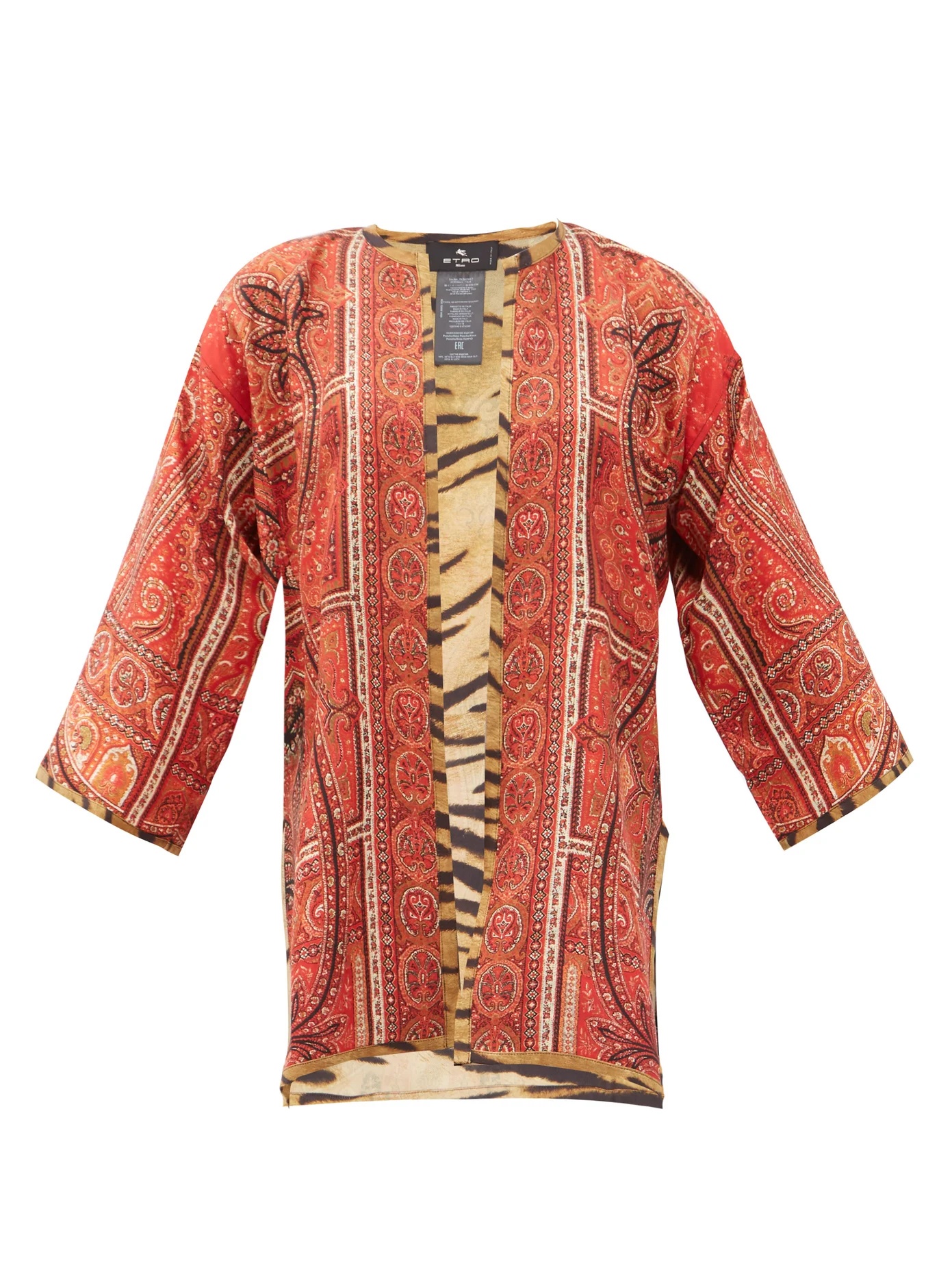 Paisley-print silk-twill jacket - 1