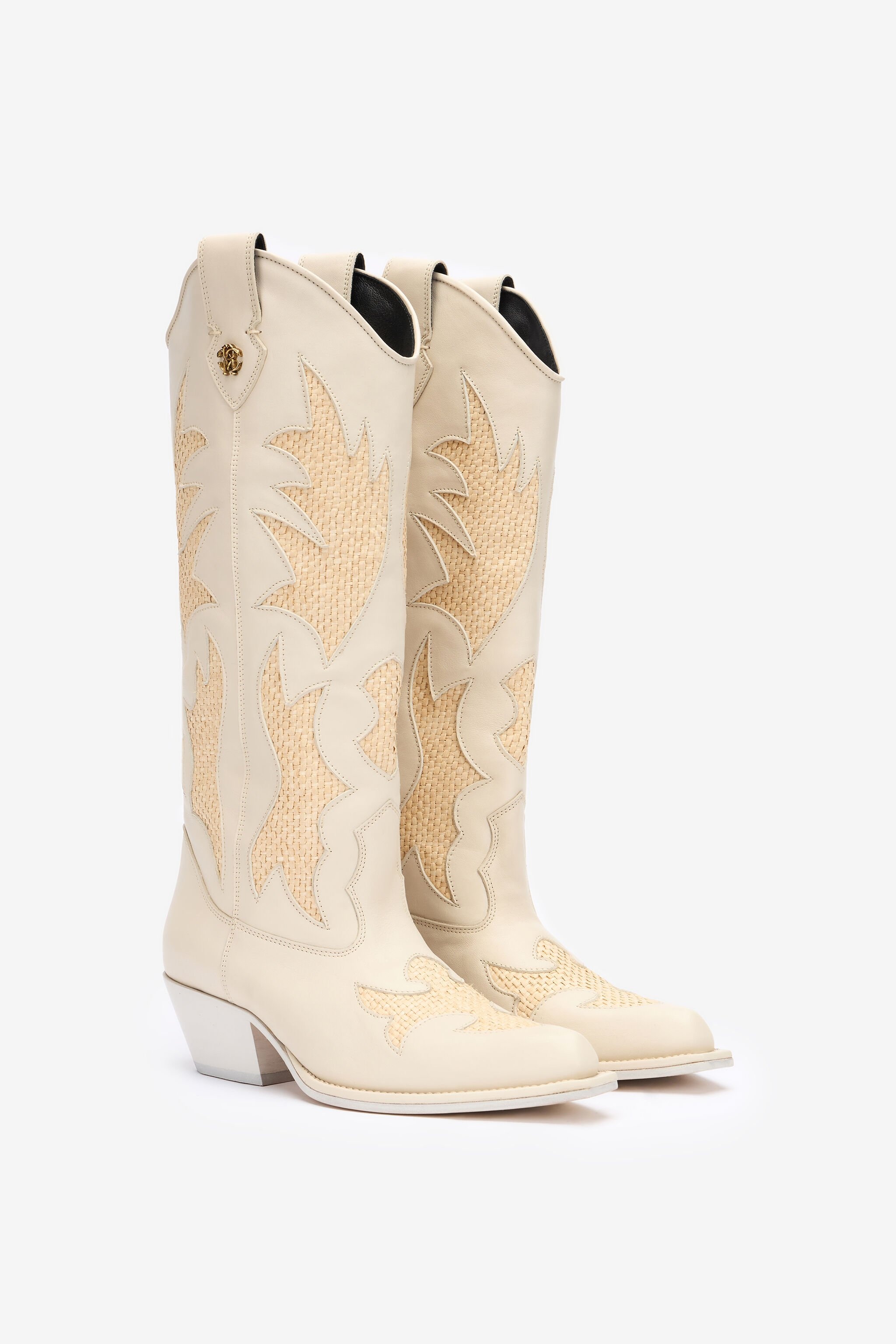 Texan Boots With Woven Inserts - 2
