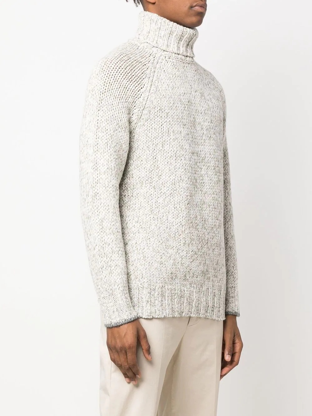 rollneck knitted jumper - 3