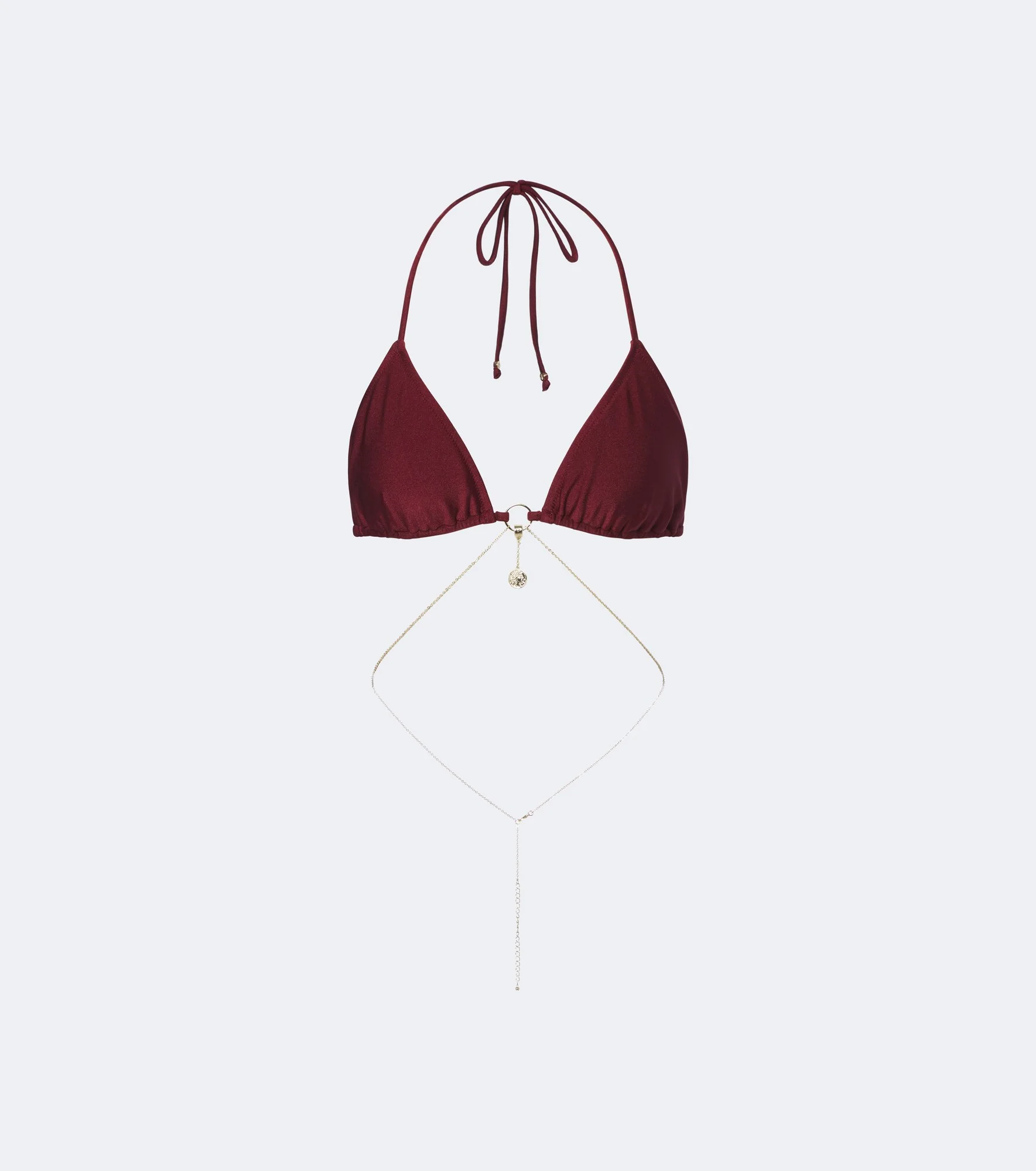 Chain embellished bikini top - 1