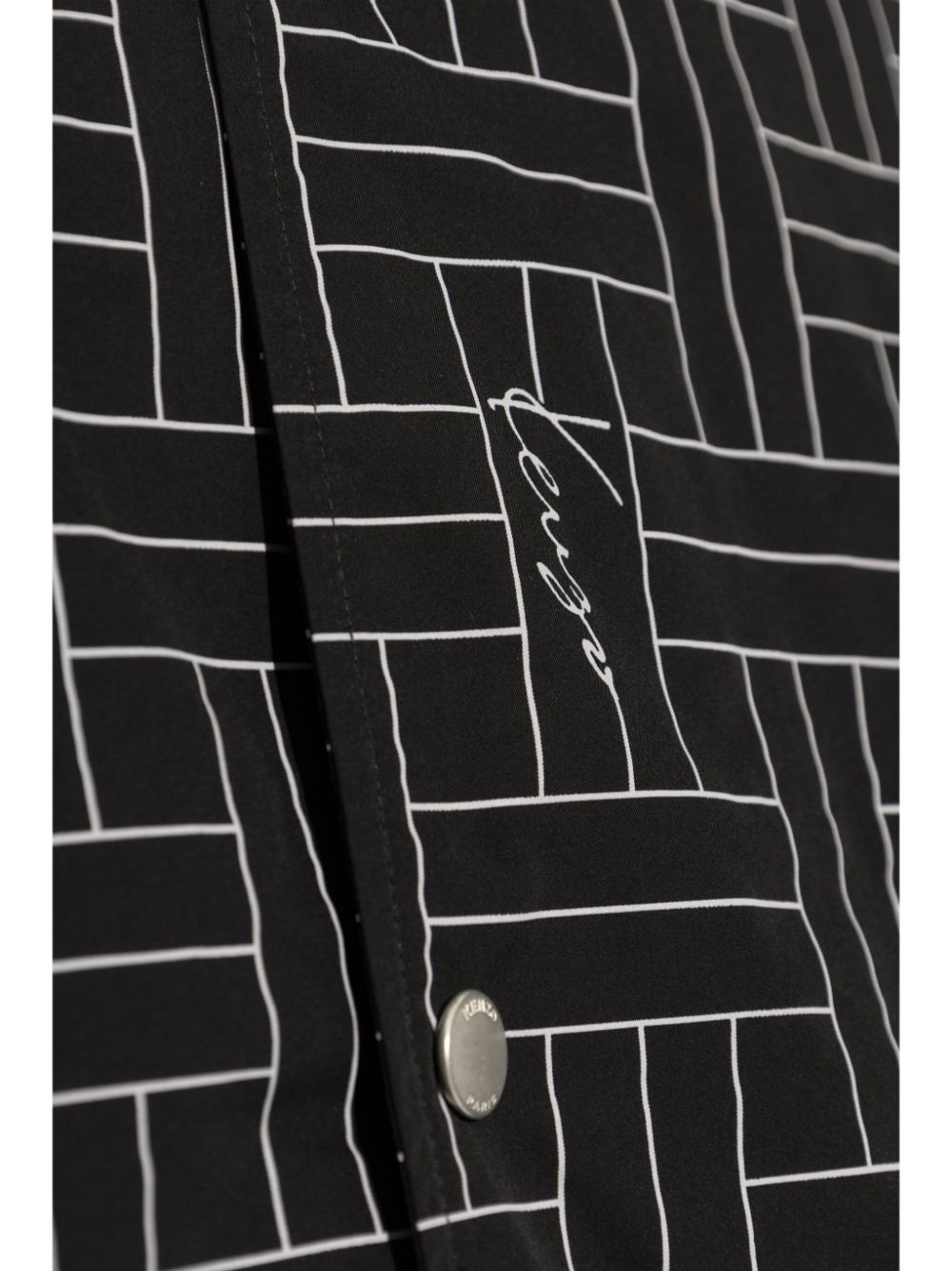 Weave-print windbreaker jacket - 5