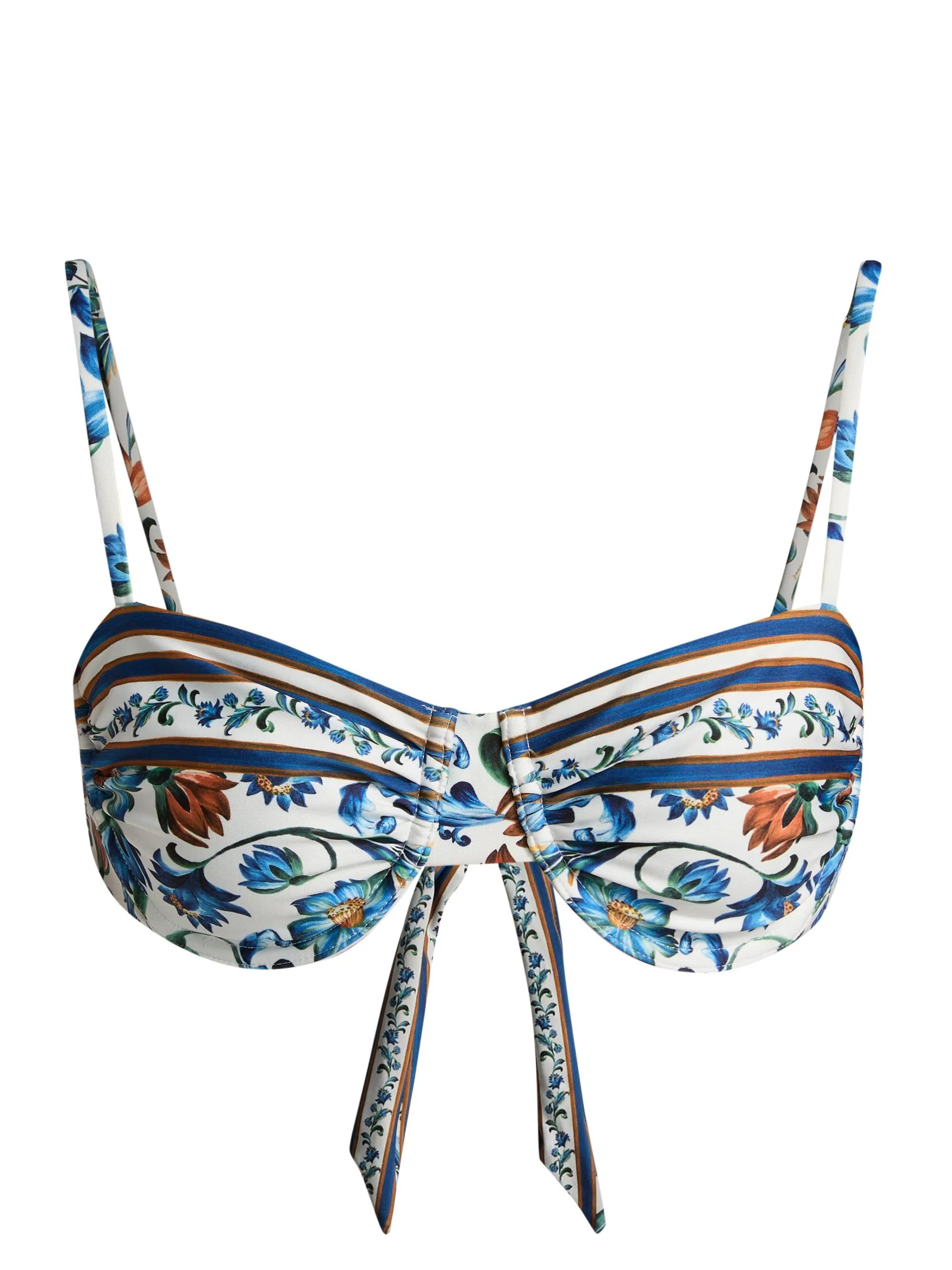 Women's Flora Tile Underwire Bikini Top - Off White - 1