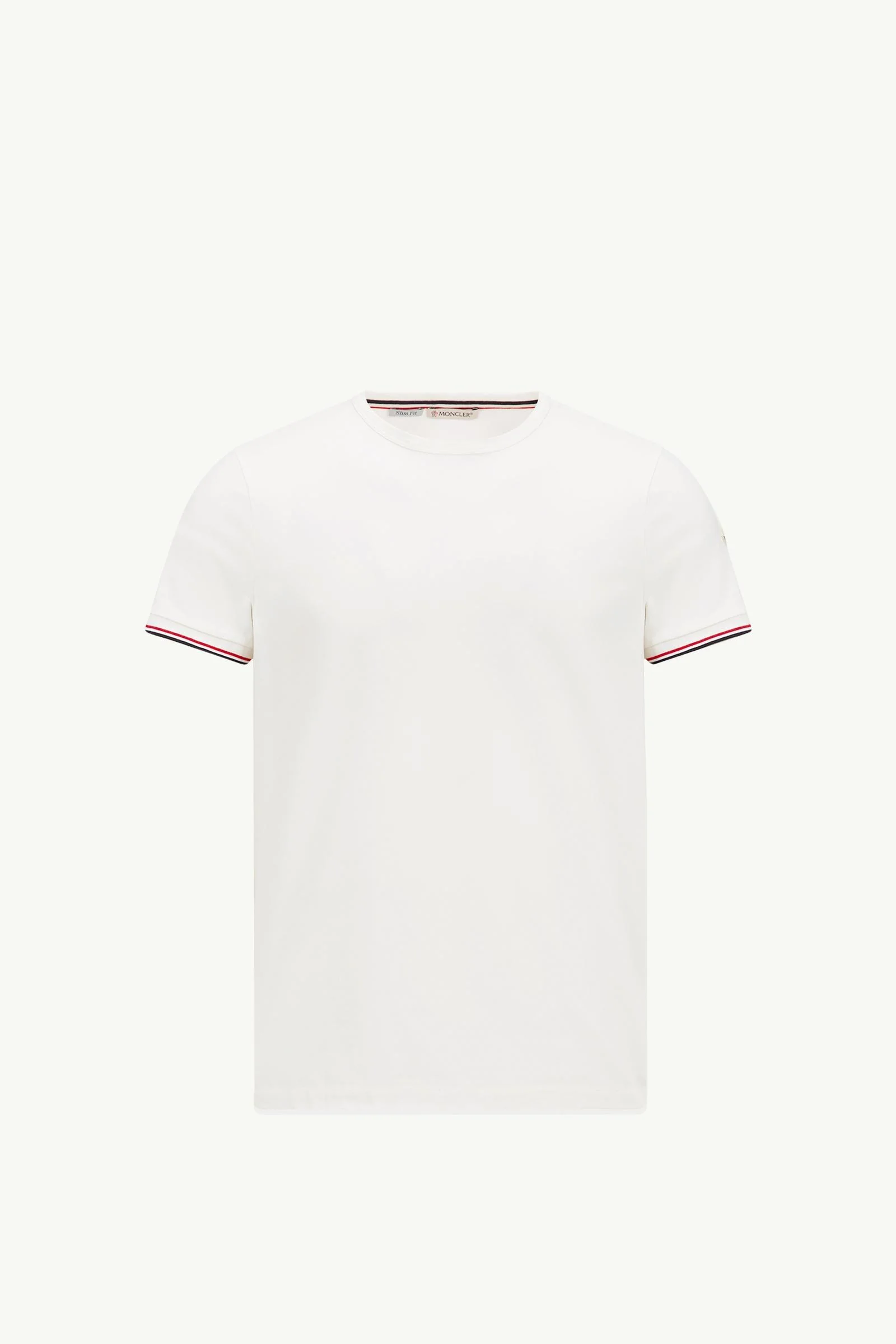 Tricolor-Trimmed Cotton T-Shirt - 1