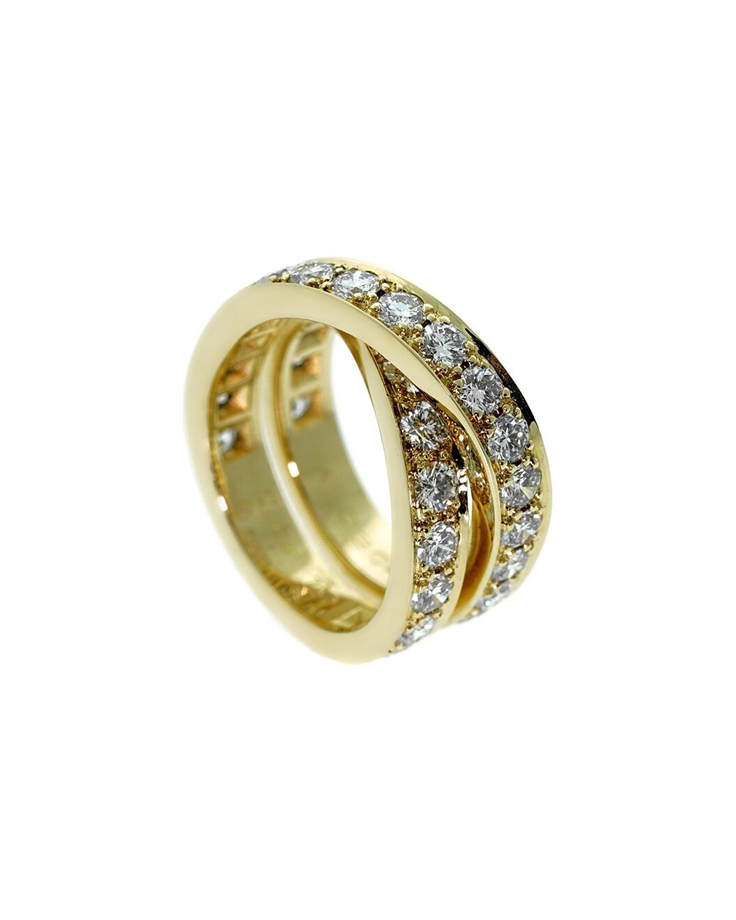 Cartier 18K 2.24 ct. tw. Diamond Nouvelle Vague Bypass Ring (Authentic Pre-Loved) - 3