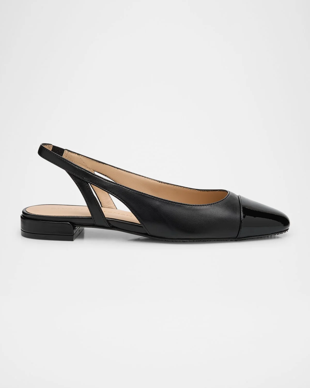 Sleek Leather Slingback Ballerina Flats - 1