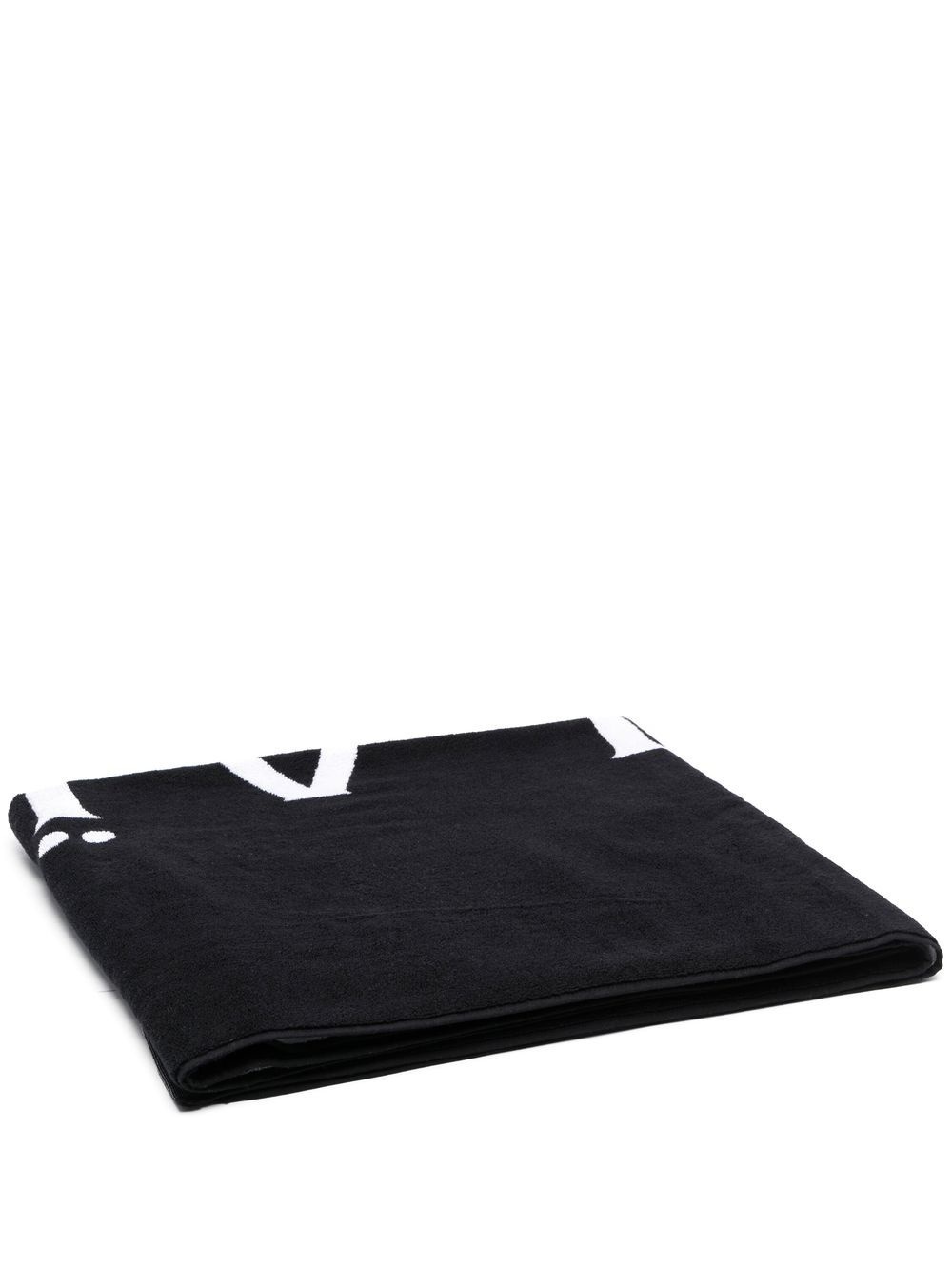 logo-print detail beach towel - 1