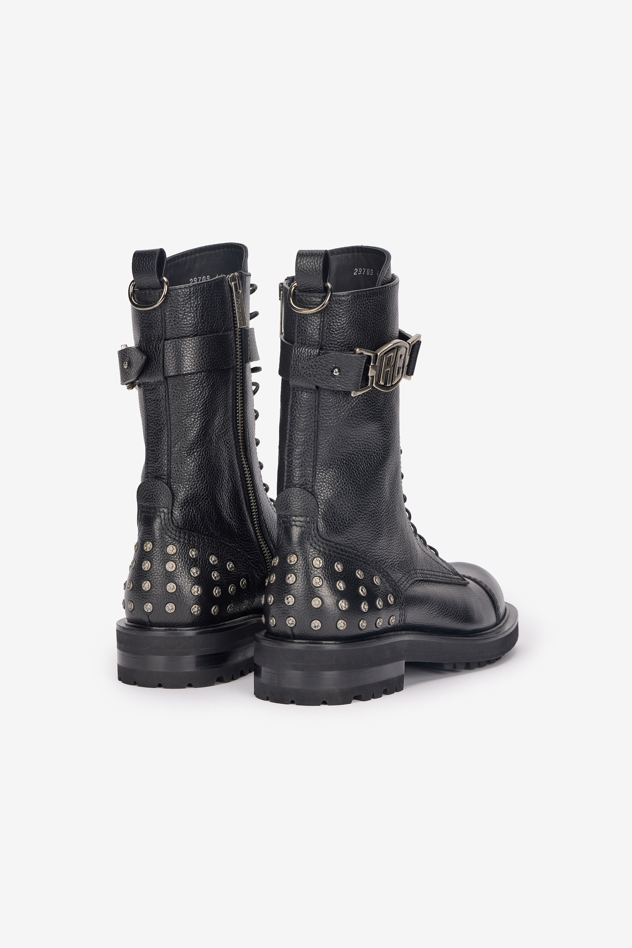 Combat Boots With RC Monogram Detail - 3