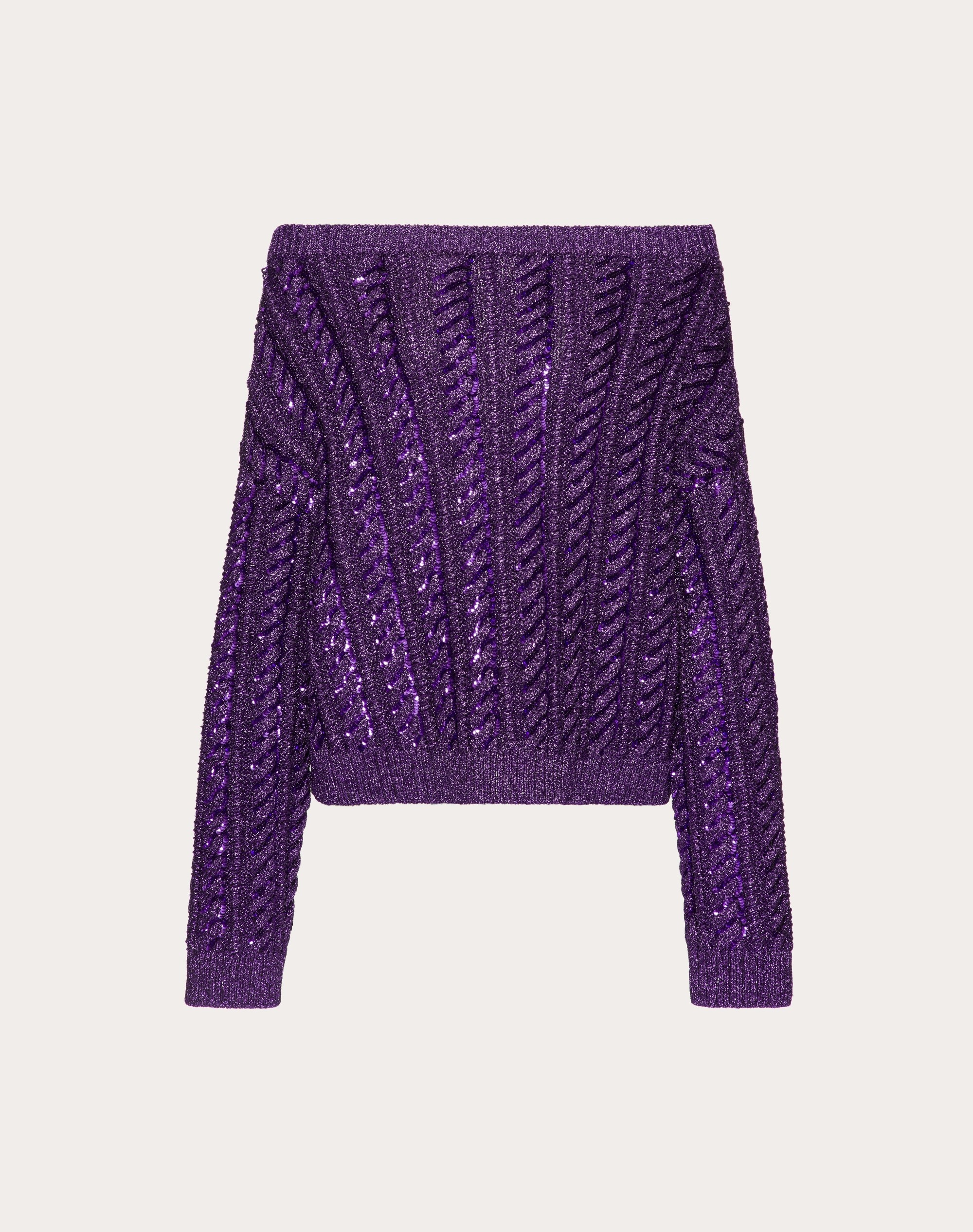 EMBROIDERED LUREX SWEATER - 1