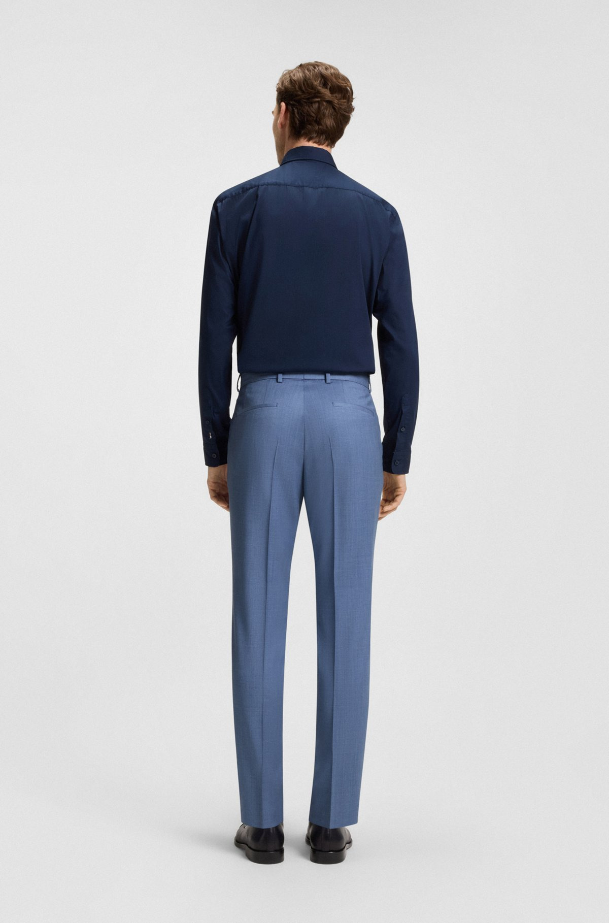 EXTRA-SLIM-FIT PANTS IN VIRGIN-WOOL SERGE - 4