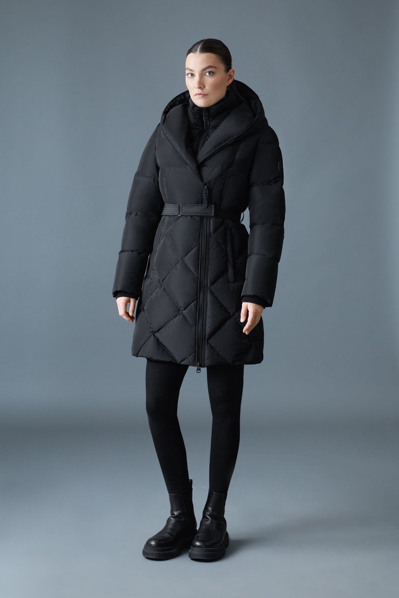 AYUMI 2-in-1 Long Down Coat with Bib - 2