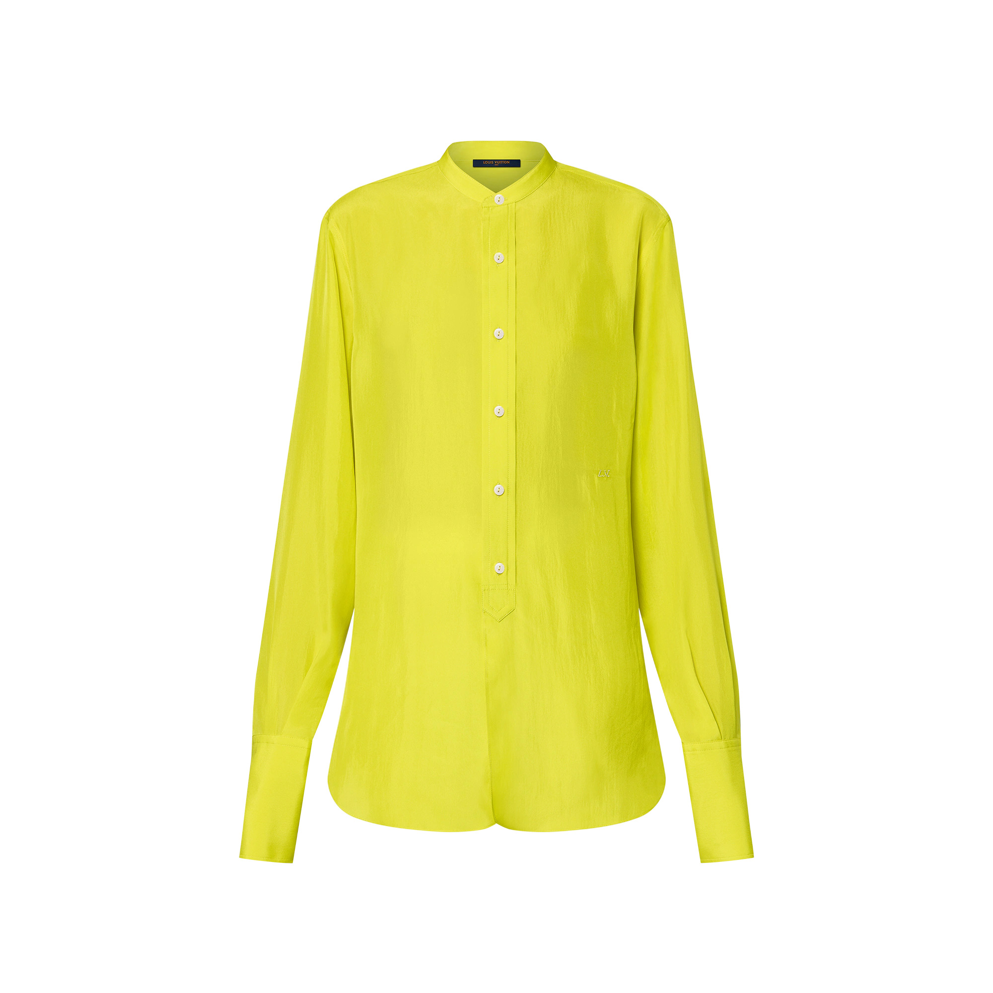 Chartreuse Silk Shirt - 1