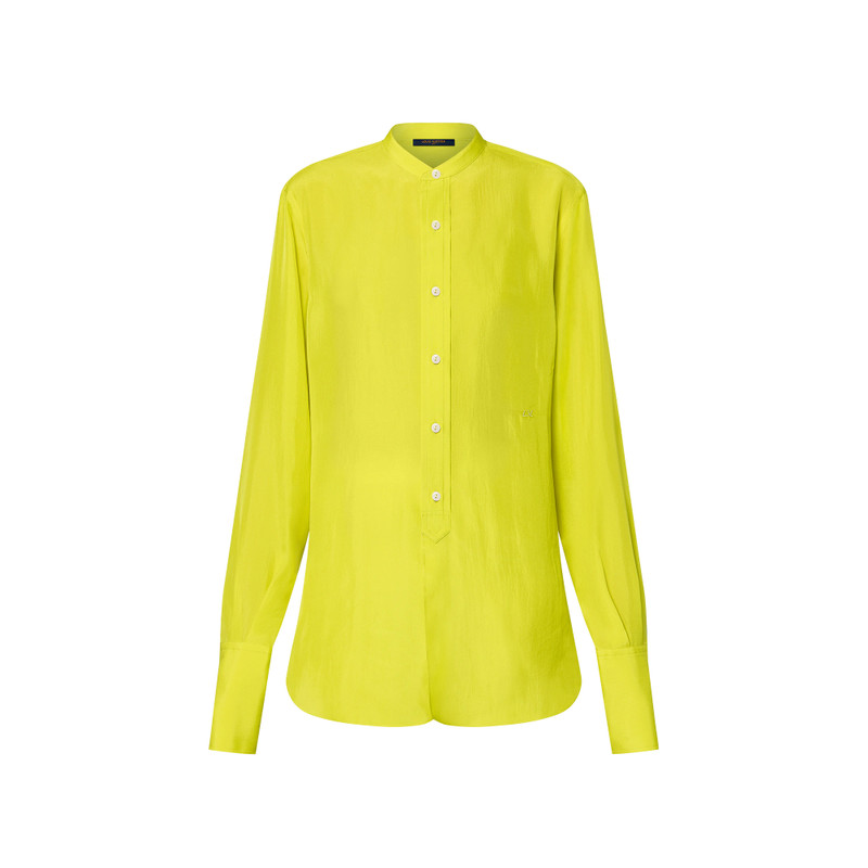 Chartreuse Silk Shirt 1