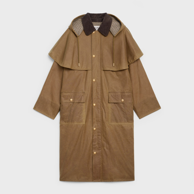 MACFARLANE COAT IN COATED COTTON 1