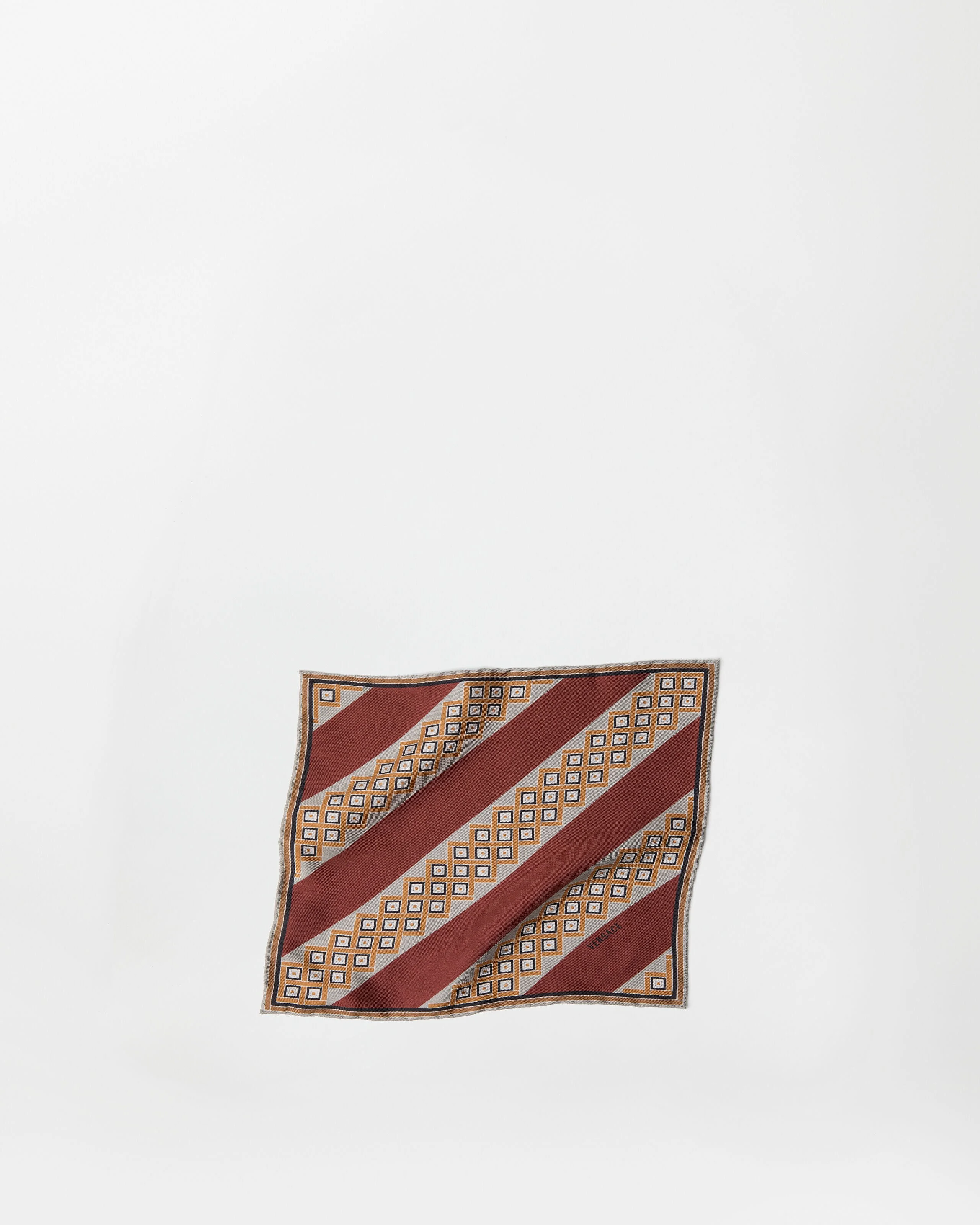 Printed Silk Twill Pocket Square - 1