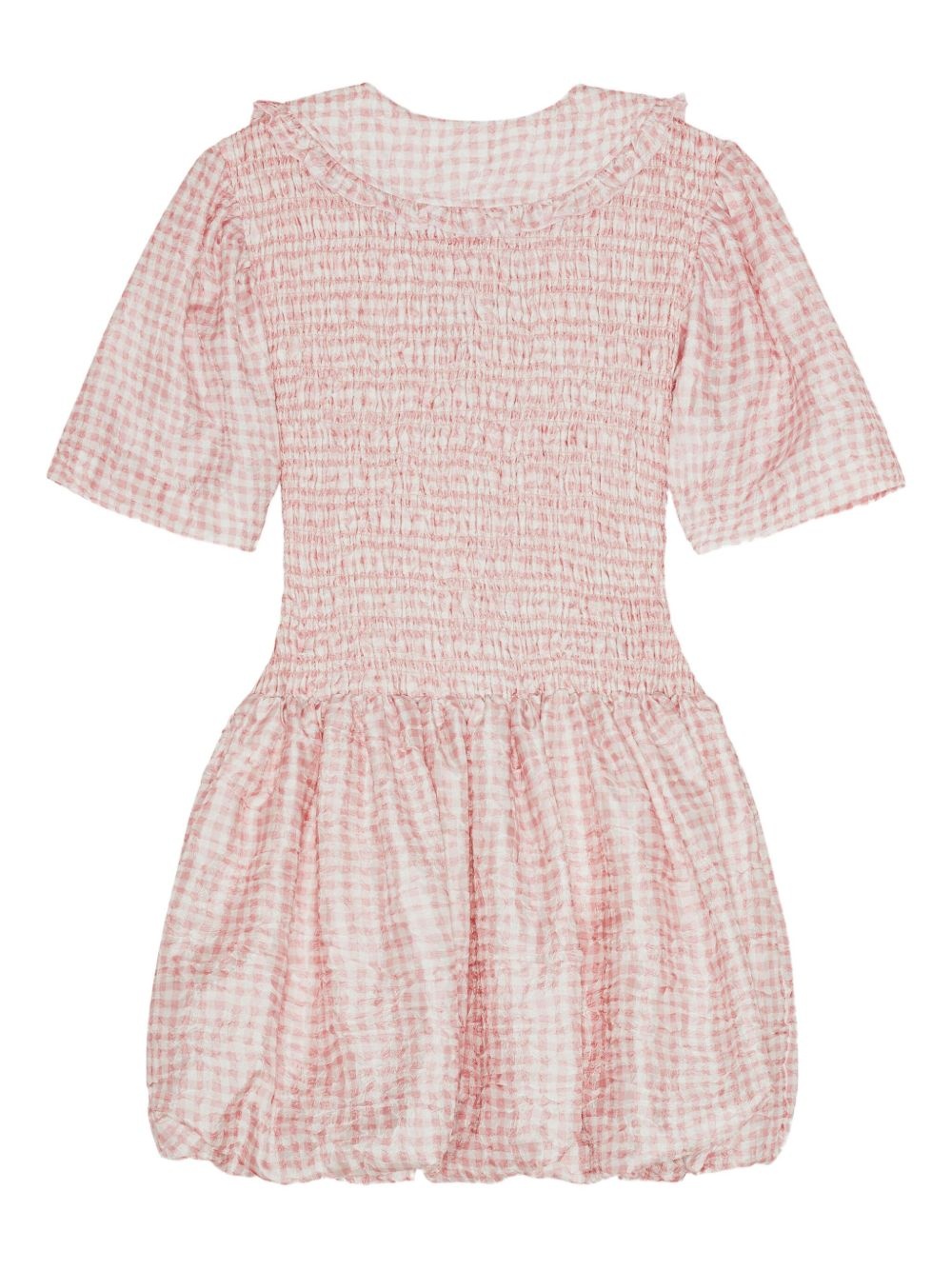 ruffled smocked mini dress - 2