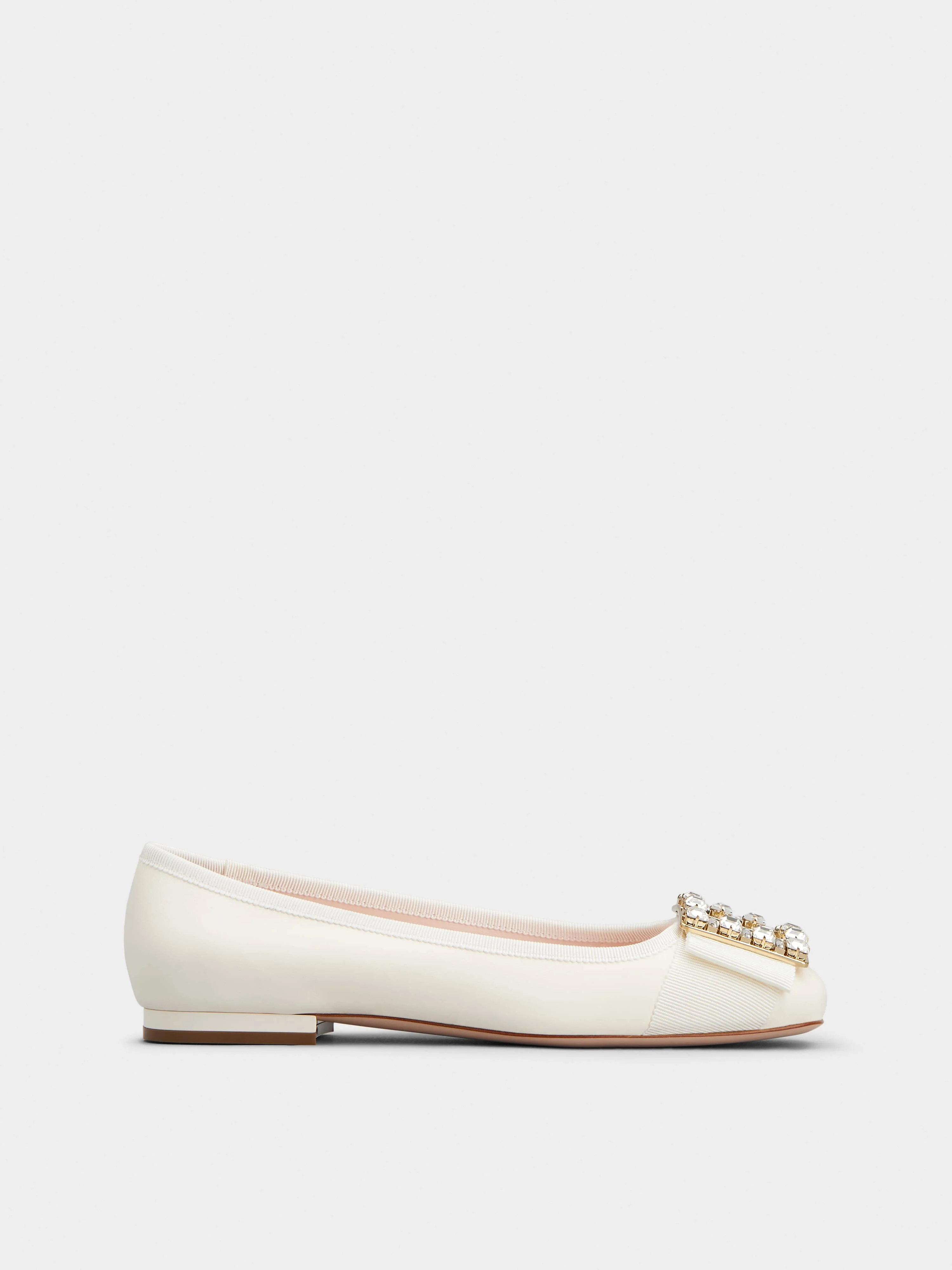 Très Vivier Strass Buckle Ballerinas in Nappa Leather - 1