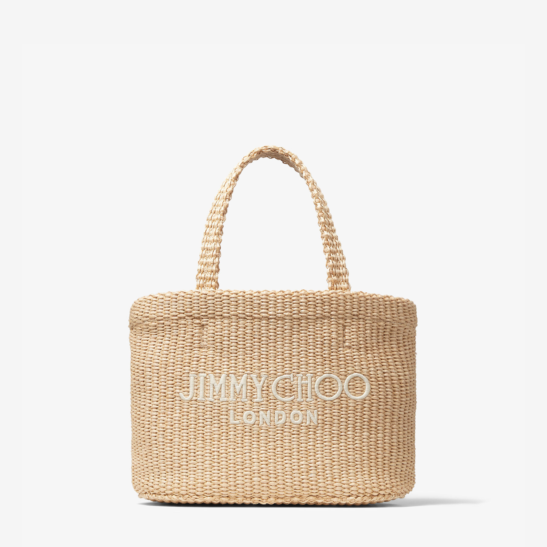 Beach Tote E/W Mini
Natural Raffia Embroidered Mini Tote Bag - 1