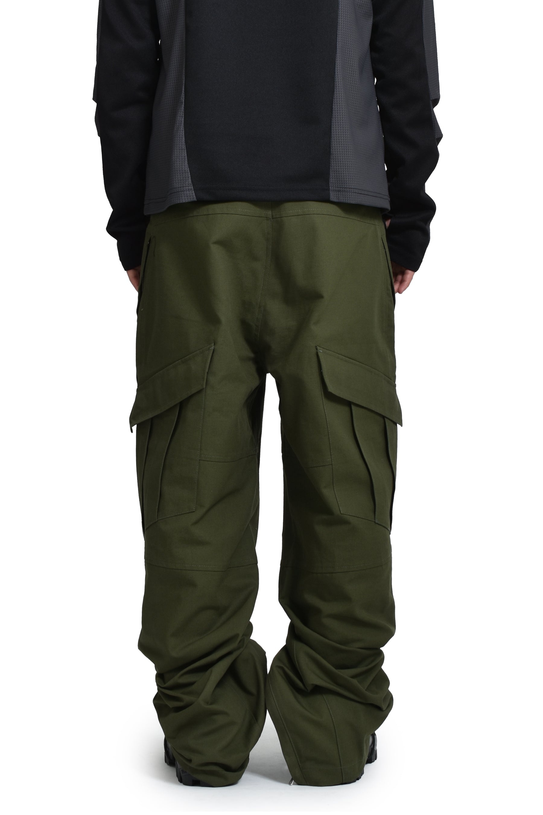 3-WAY ZIP CARGO TROUSERS / ARMY GRN - 2