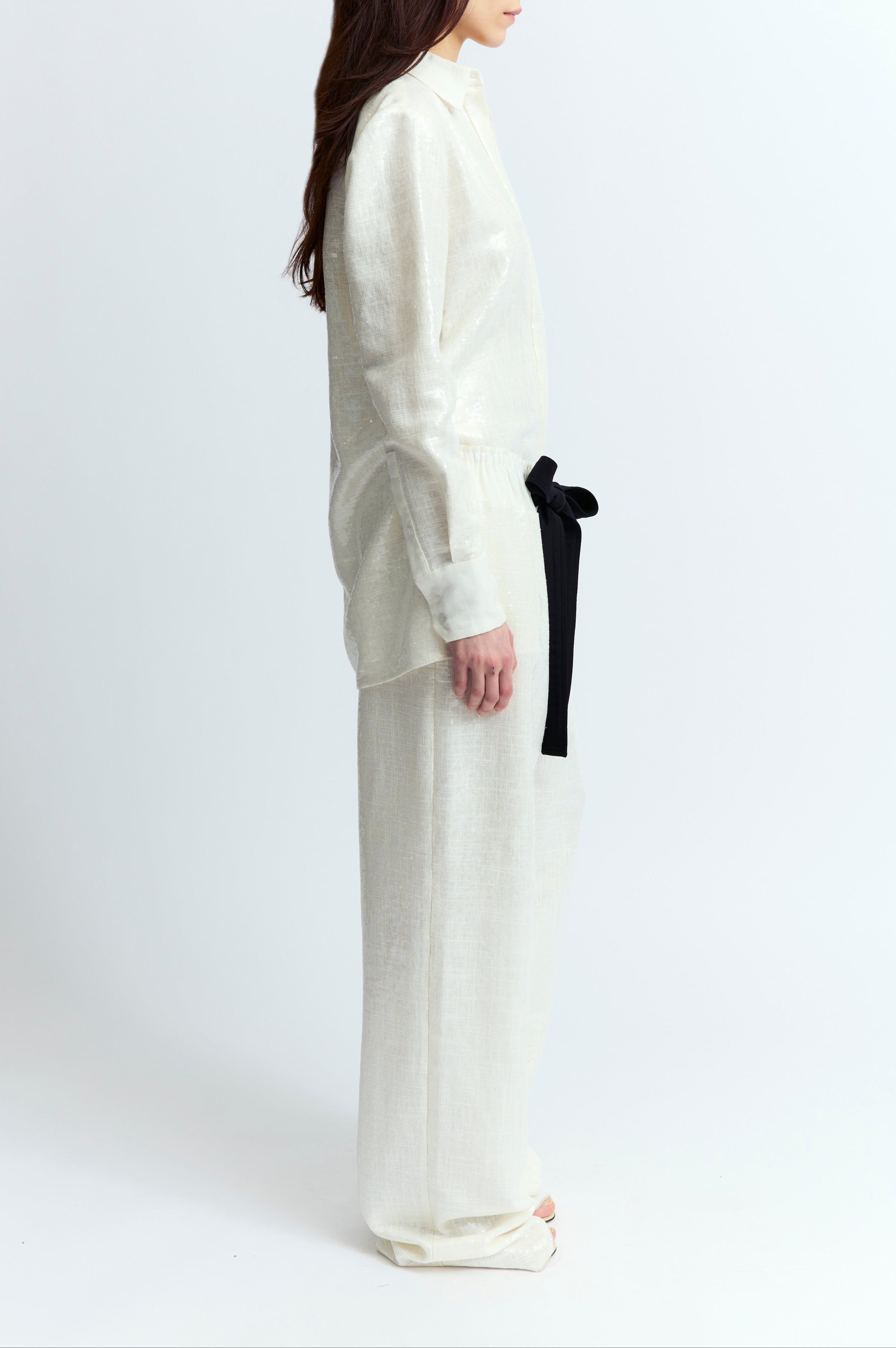 MARLEY SHIRT IN LINEN SEQUIN - 3