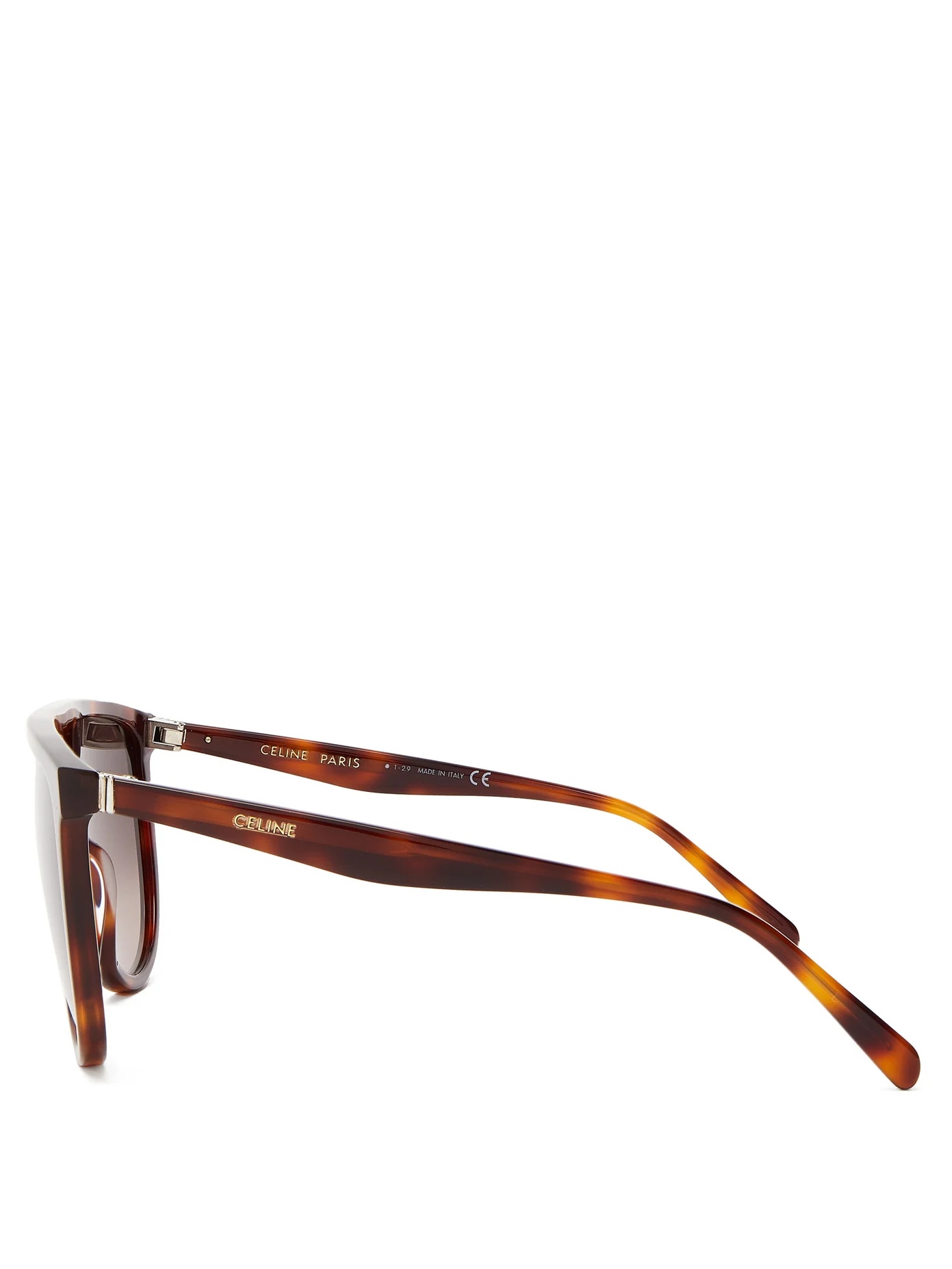 Flat-top tortoiseshell-acetate sunglasses - 4