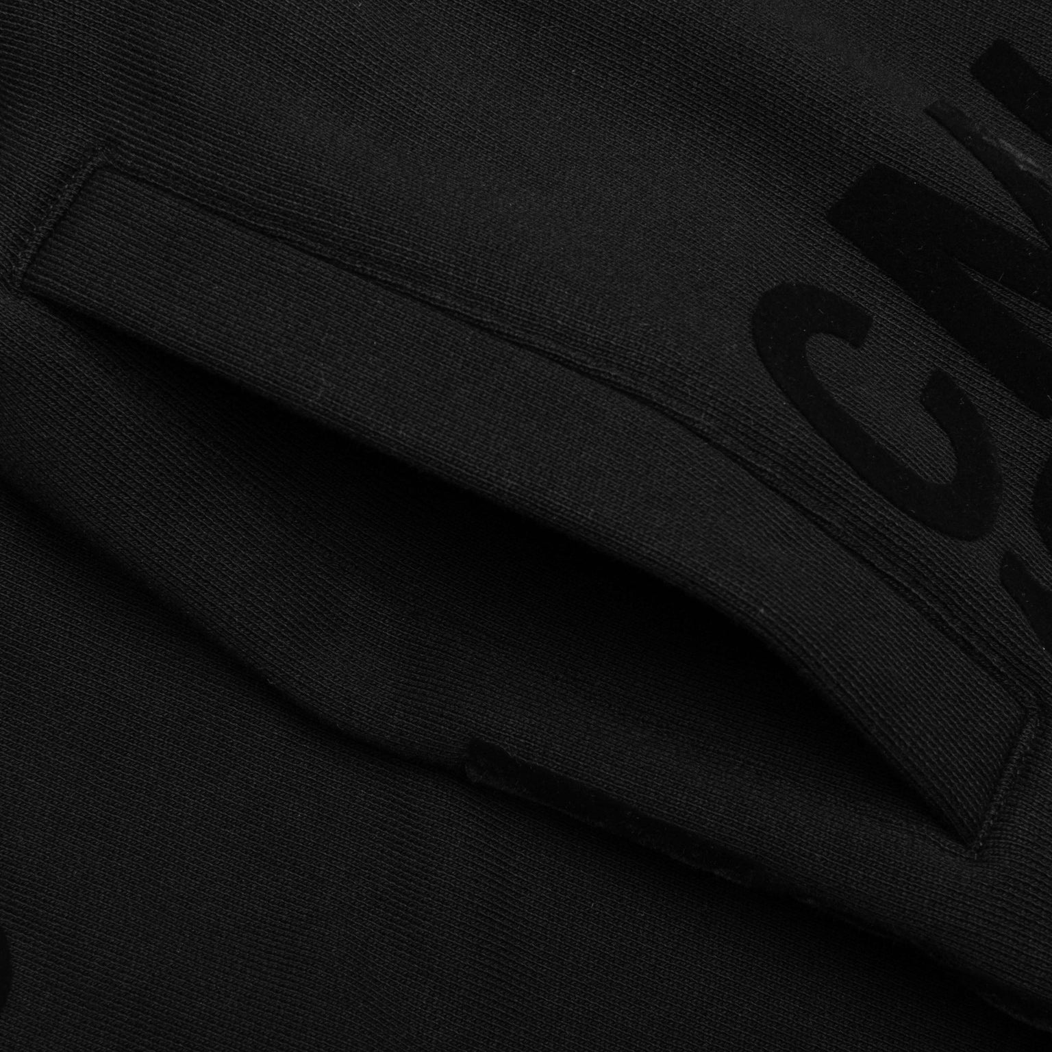 CASUAL SWEATPANT WITH ELASTICATED BOTTOM - BLACK - 3