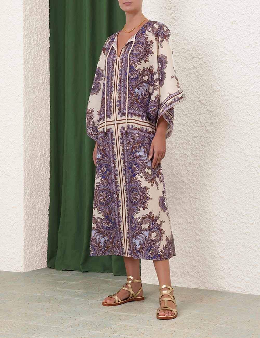 OTTIE KAFTAN MIDI DRESS - 3