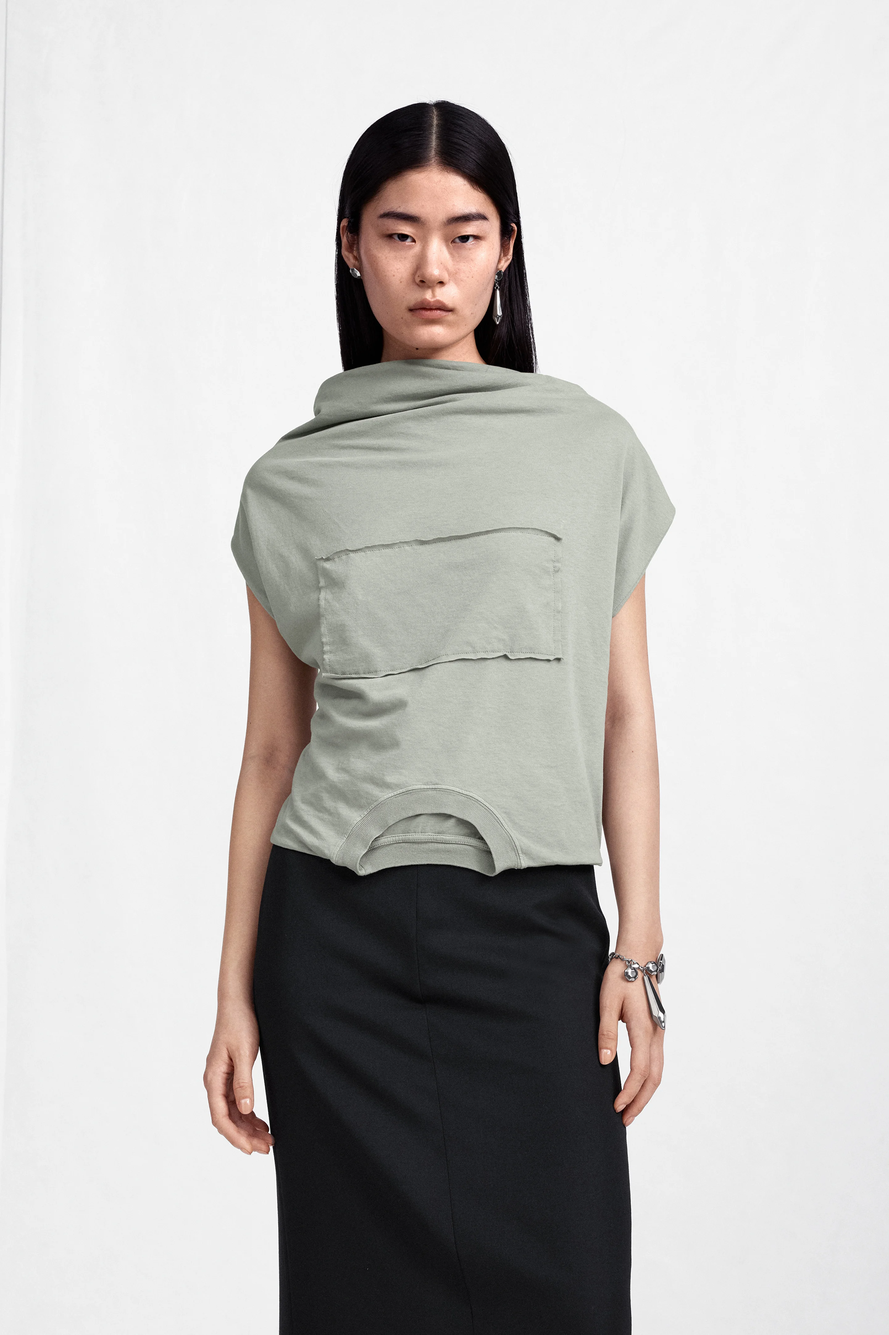 Twisted Back Cotton Top - 1