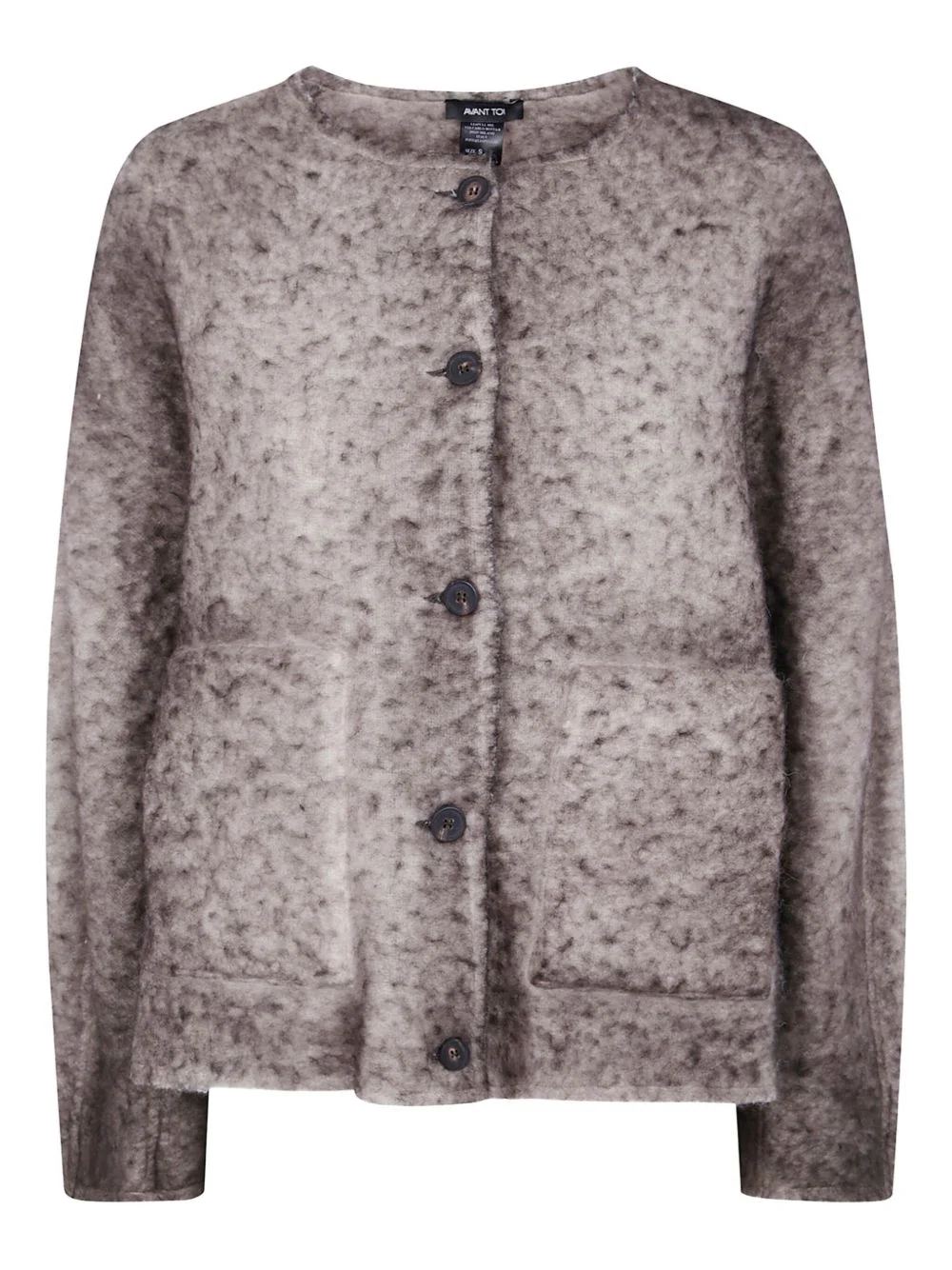 alpaca button-front cardigan - 1