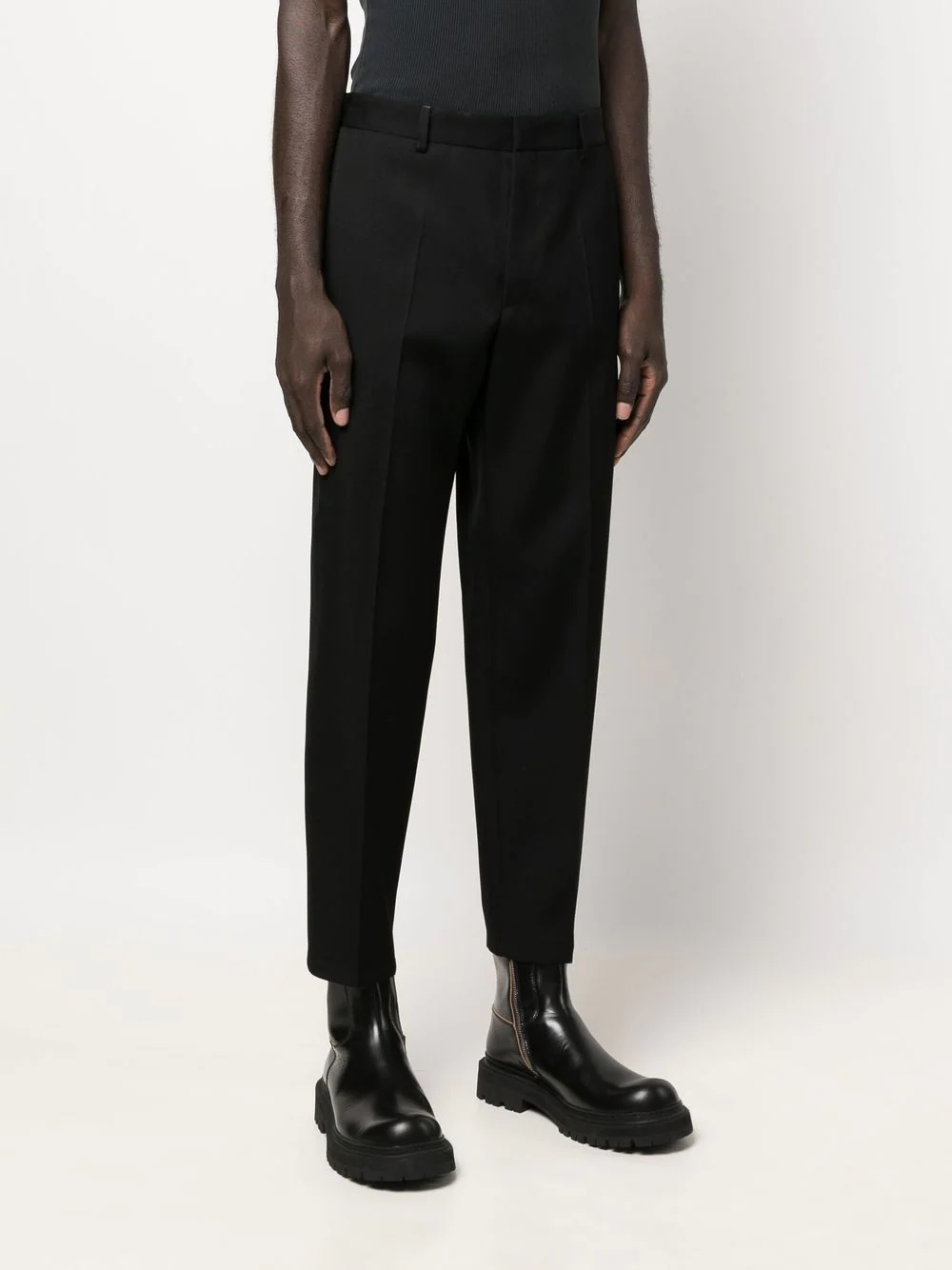 virgin-wool tapered trousers - 3