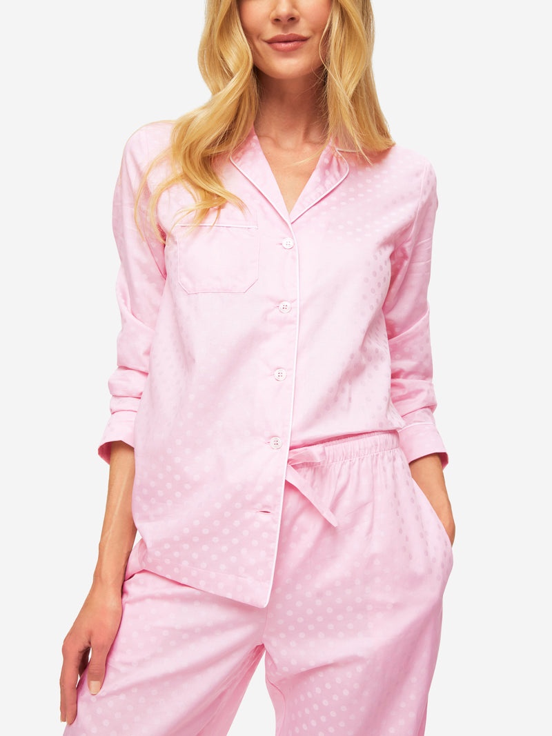 Women's Pyjamas Kate 7 Cotton Jacquard Pink - 2