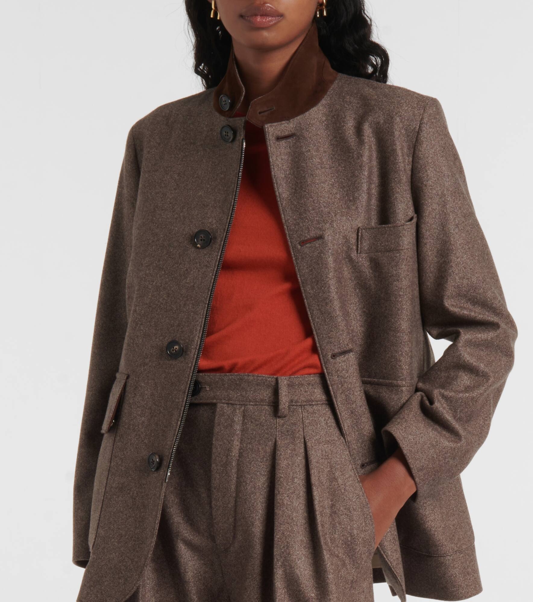 Wool and cashmere jacket - 6