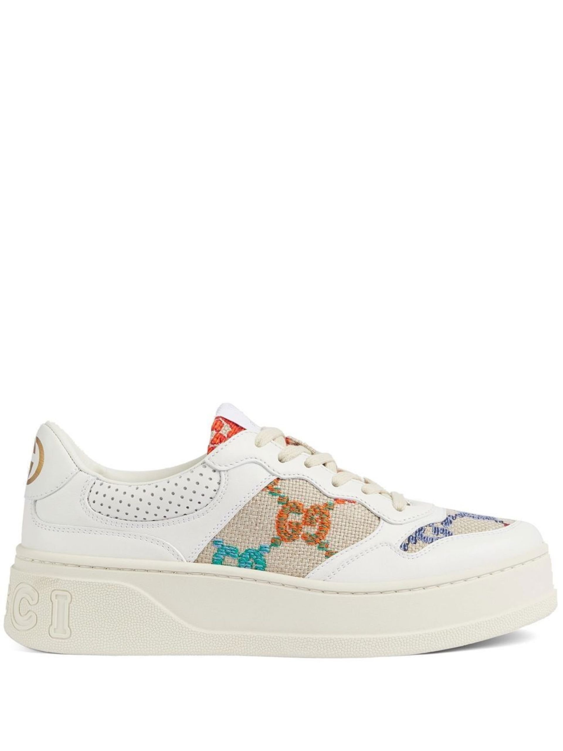 White GG Low-Top Sneakers - 1