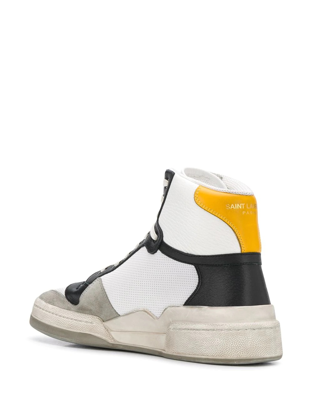 panelled high-top sneakers - 3