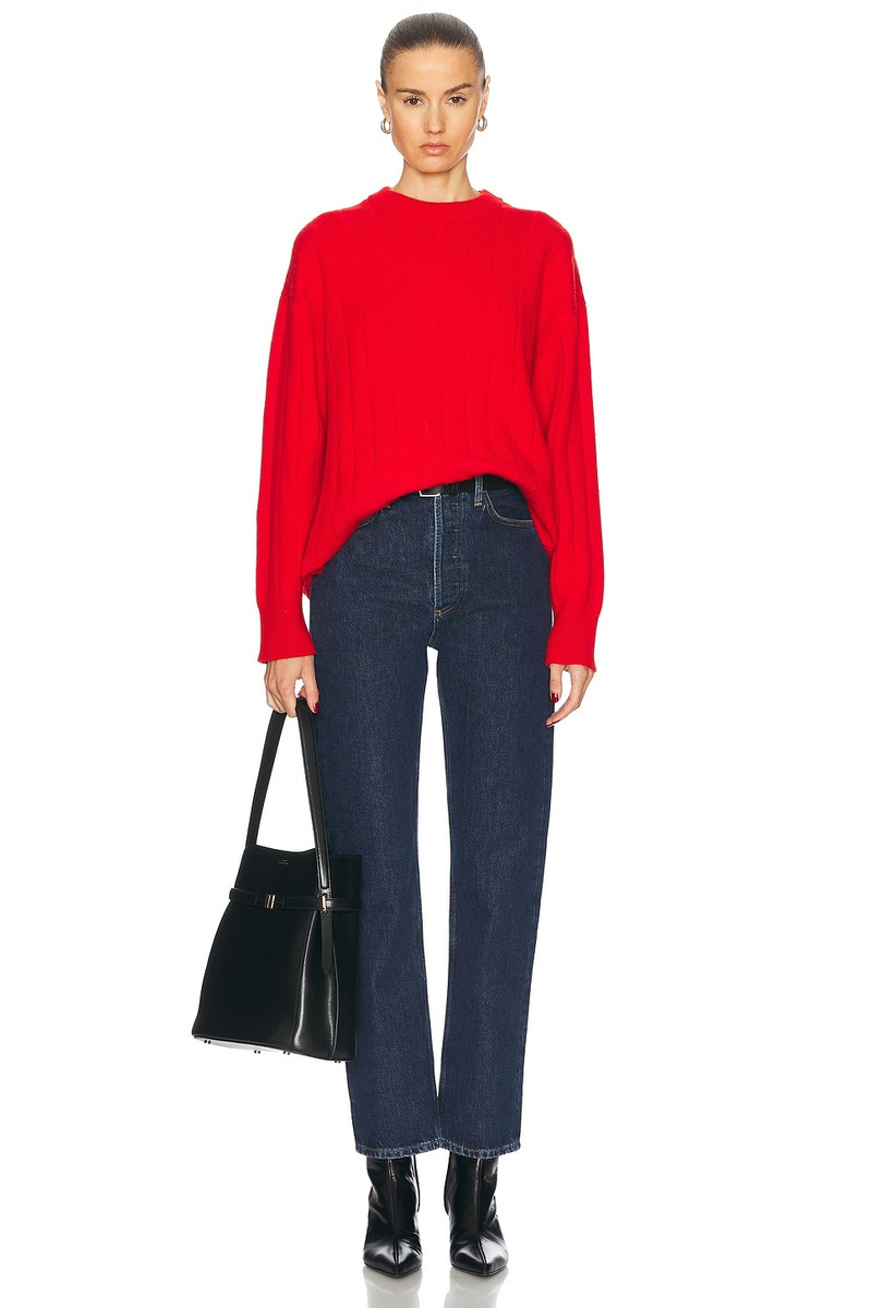 &DAUGHTER Mock Rib Crewneck Long Sweater outlook