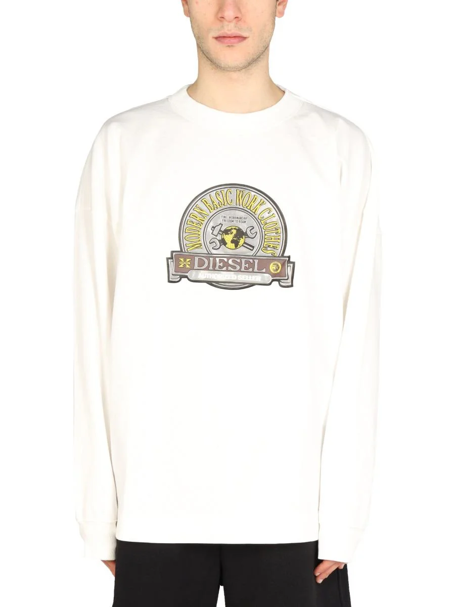 DIESEL LOGO PATCH SWEATSHIRT - 1