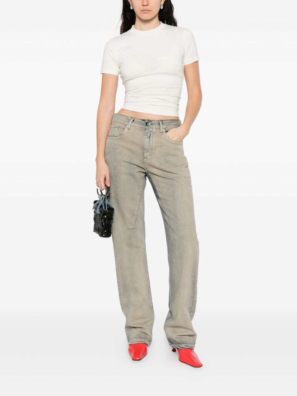short-sleeved crew-neck top - 2
