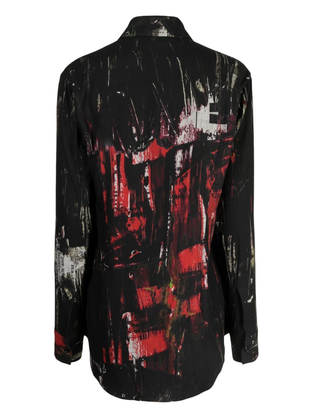 painterly-print long-sleeve shirt - 2