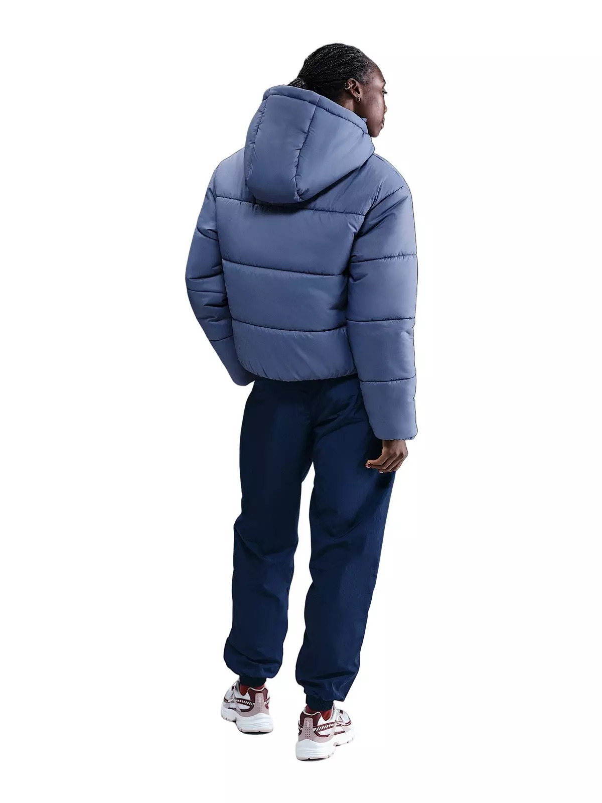 Women's Sportswear Classic Puffer Therma-FIT Loose Hooded Jacket -Indigo - 5