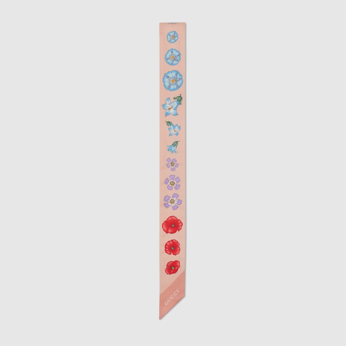Printed silk neck bow - 1
