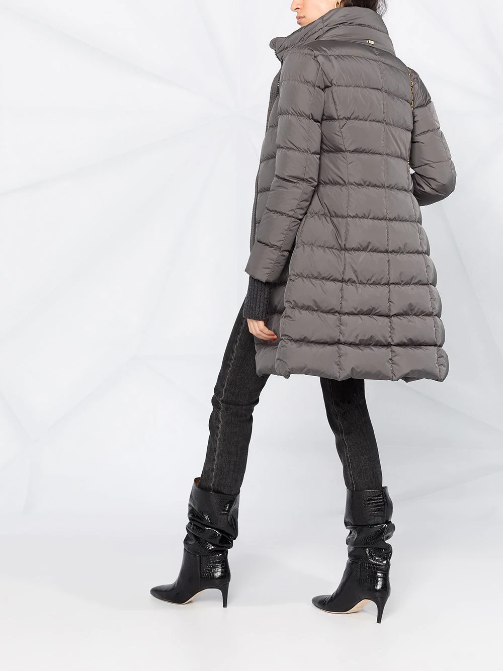 padded mid-length coat - 6