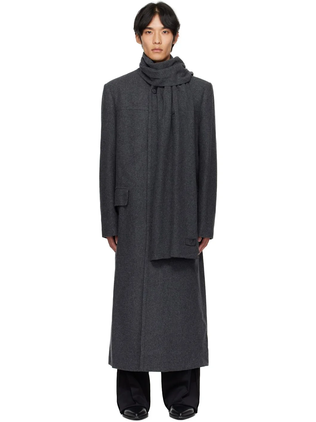 Gray Felted Coat - 1